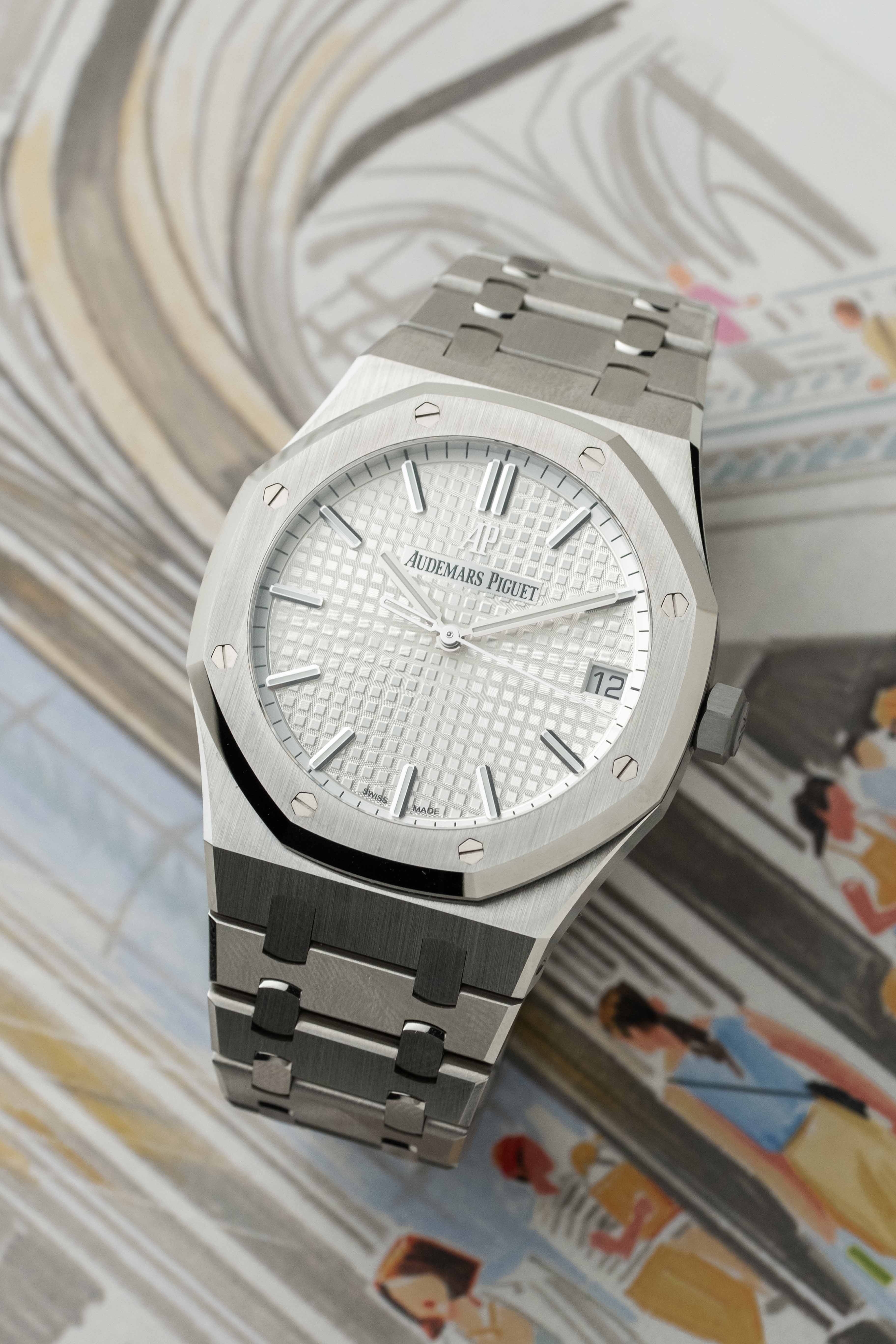 Audemars Piguet Royal Oak 41mm Ref. 15500ST.OO.1220ST.04 'White' Dial 2022 w/ Box & Papers