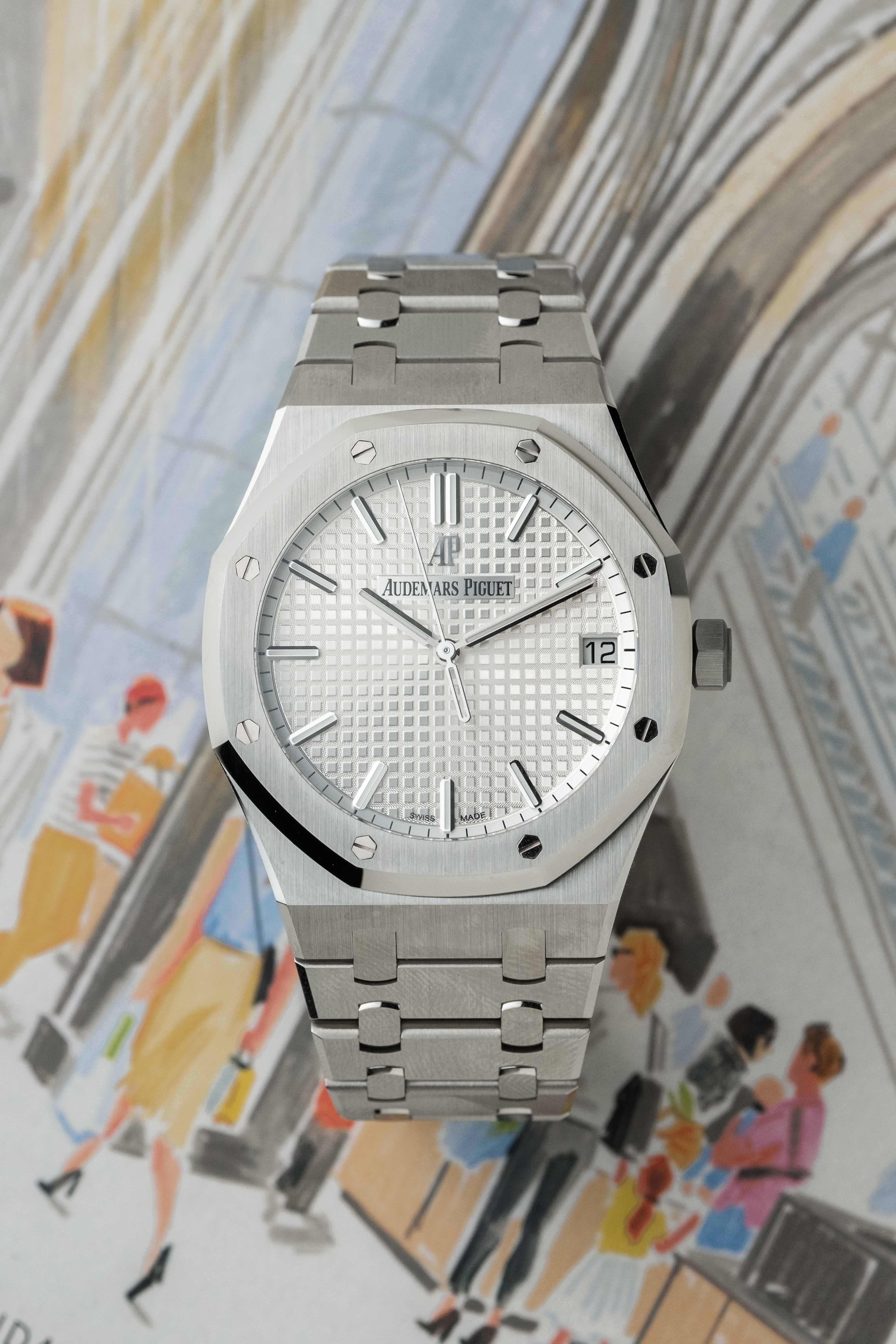 Audemars Piguet Royal Oak 41mm Ref. 15500ST.OO.1220ST.04 'White' Dial 2022 w/ Box & Papers