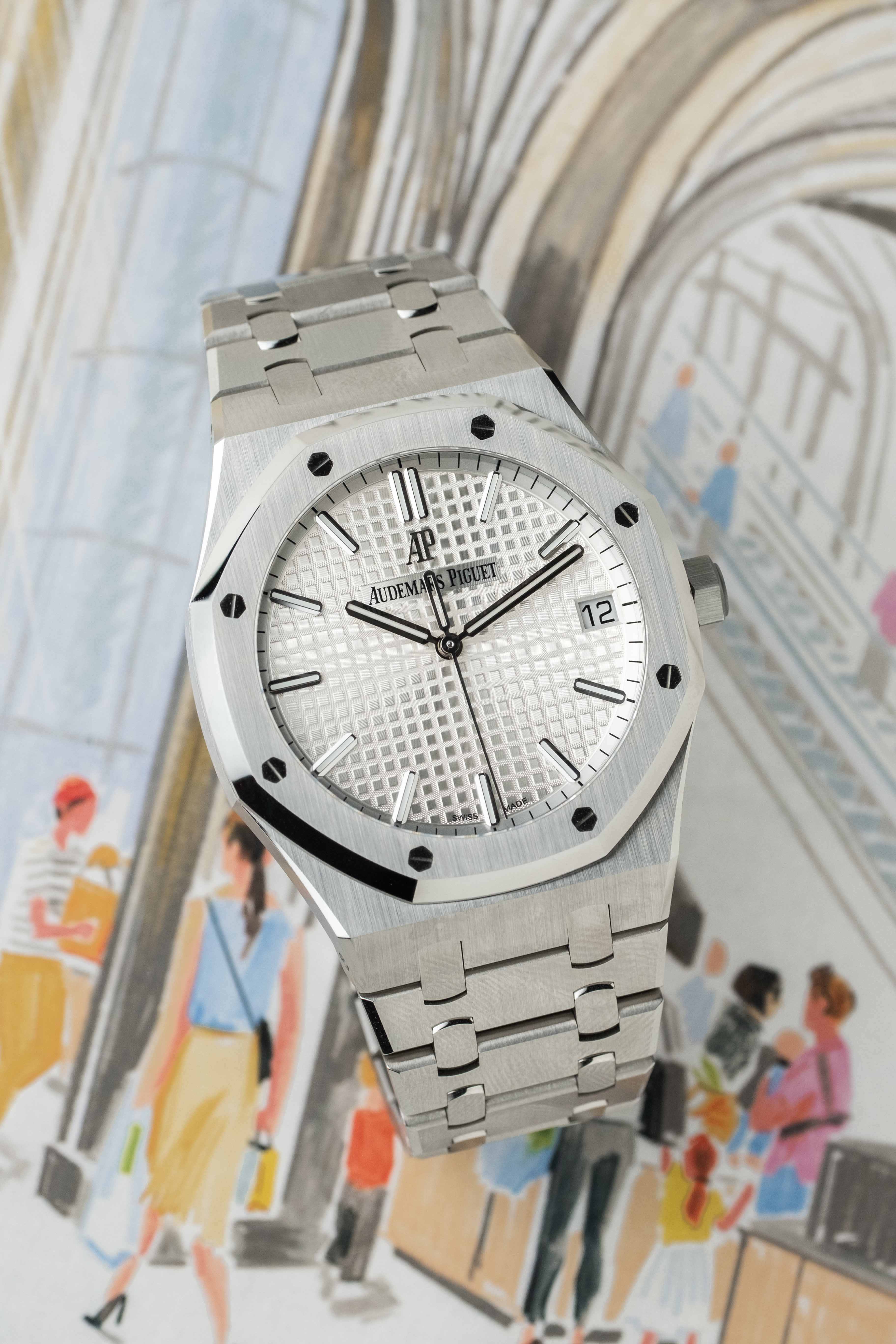 Audemars Piguet Royal Oak 41mm Ref. 15500ST.OO.1220ST.04 'White' Dial 2022 w/ Box & Papers