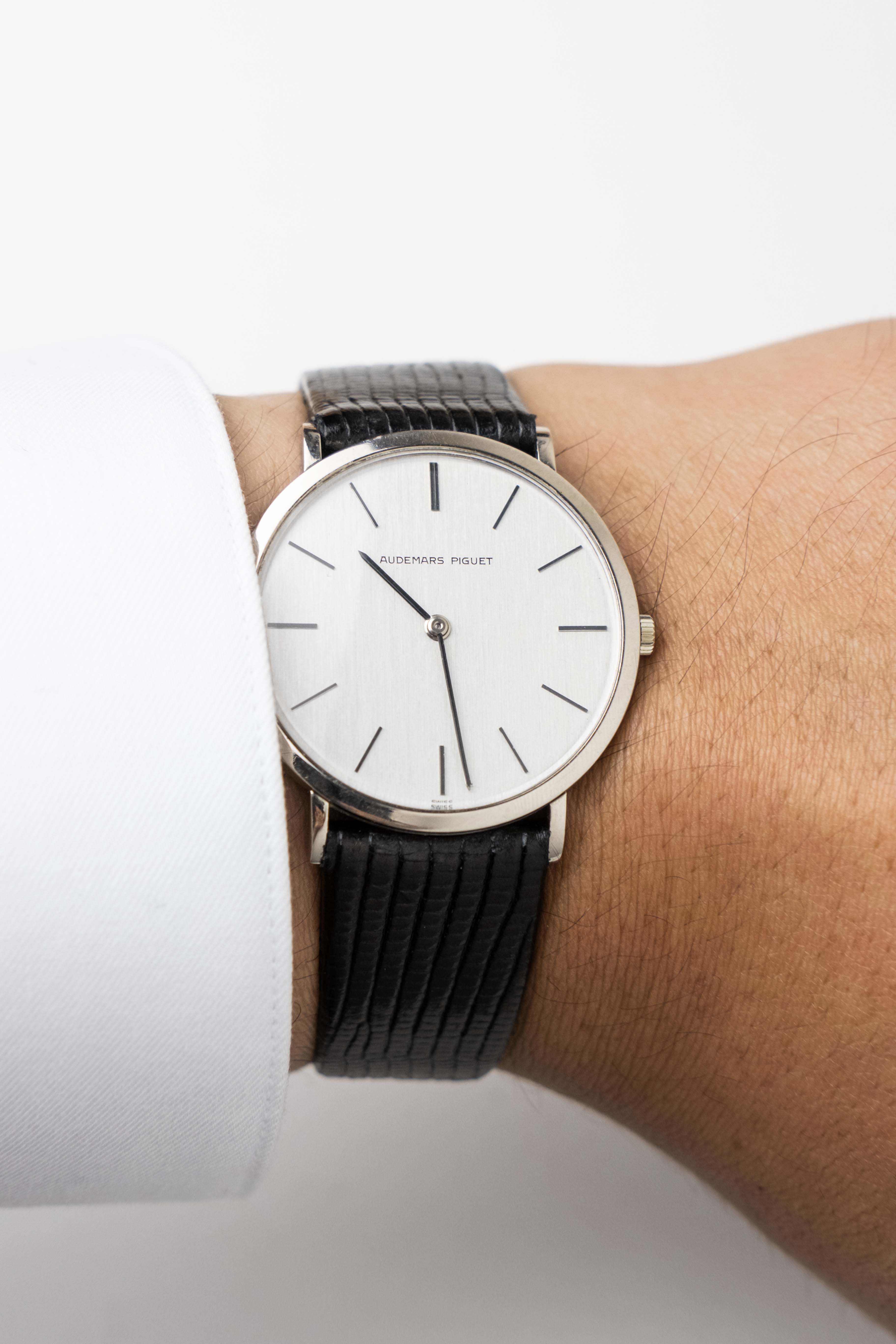 Audemars Piguet Ultra Thin 'Steel Dial' Dress Watch 1970'sAudemars Piguet Ultra Thin 'Steel Dial' Dress Watch 1970's