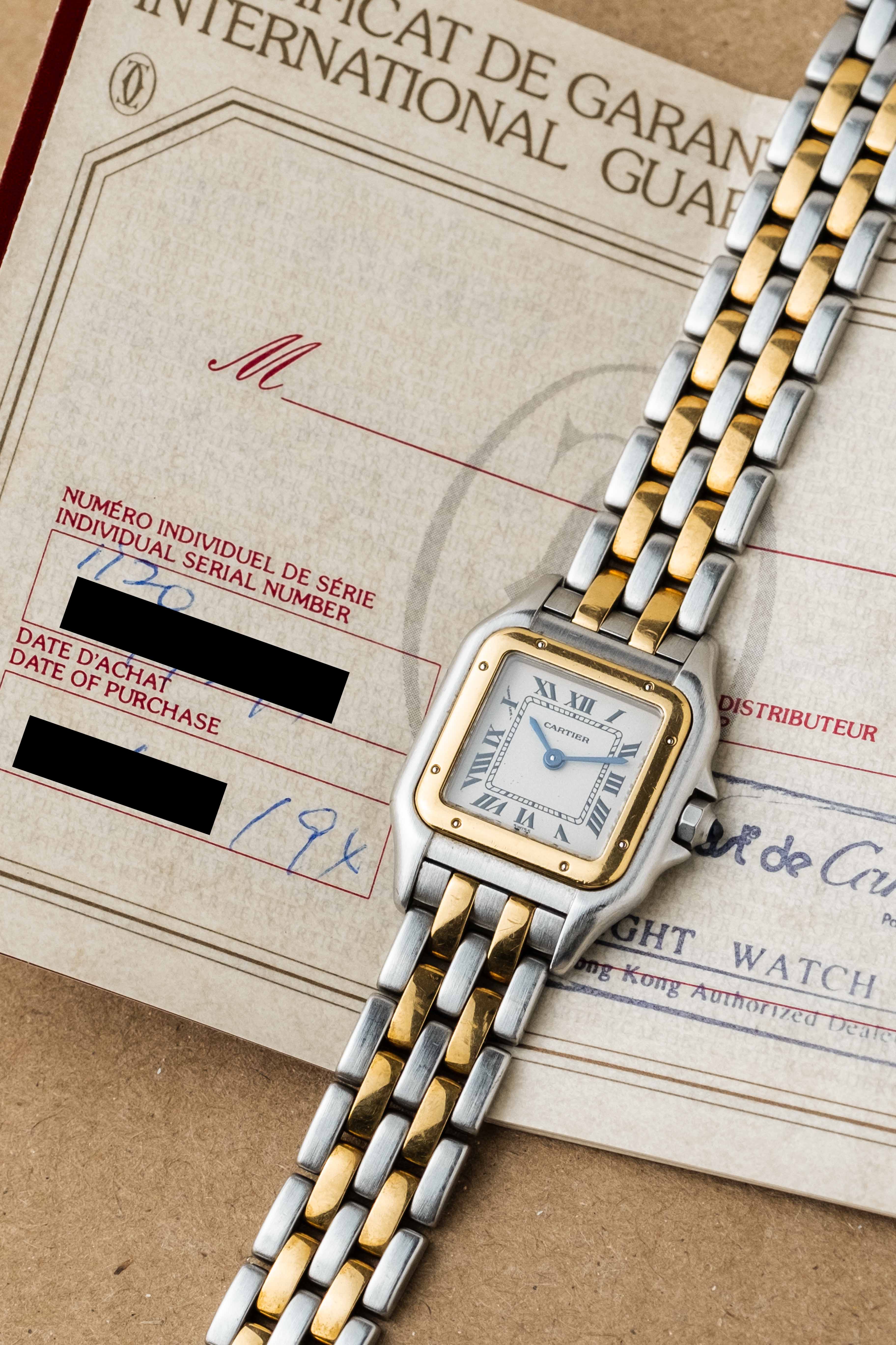Cartier Panthere SM Two-Tone, Two Row Ref. 1120 1994 w/ Papers