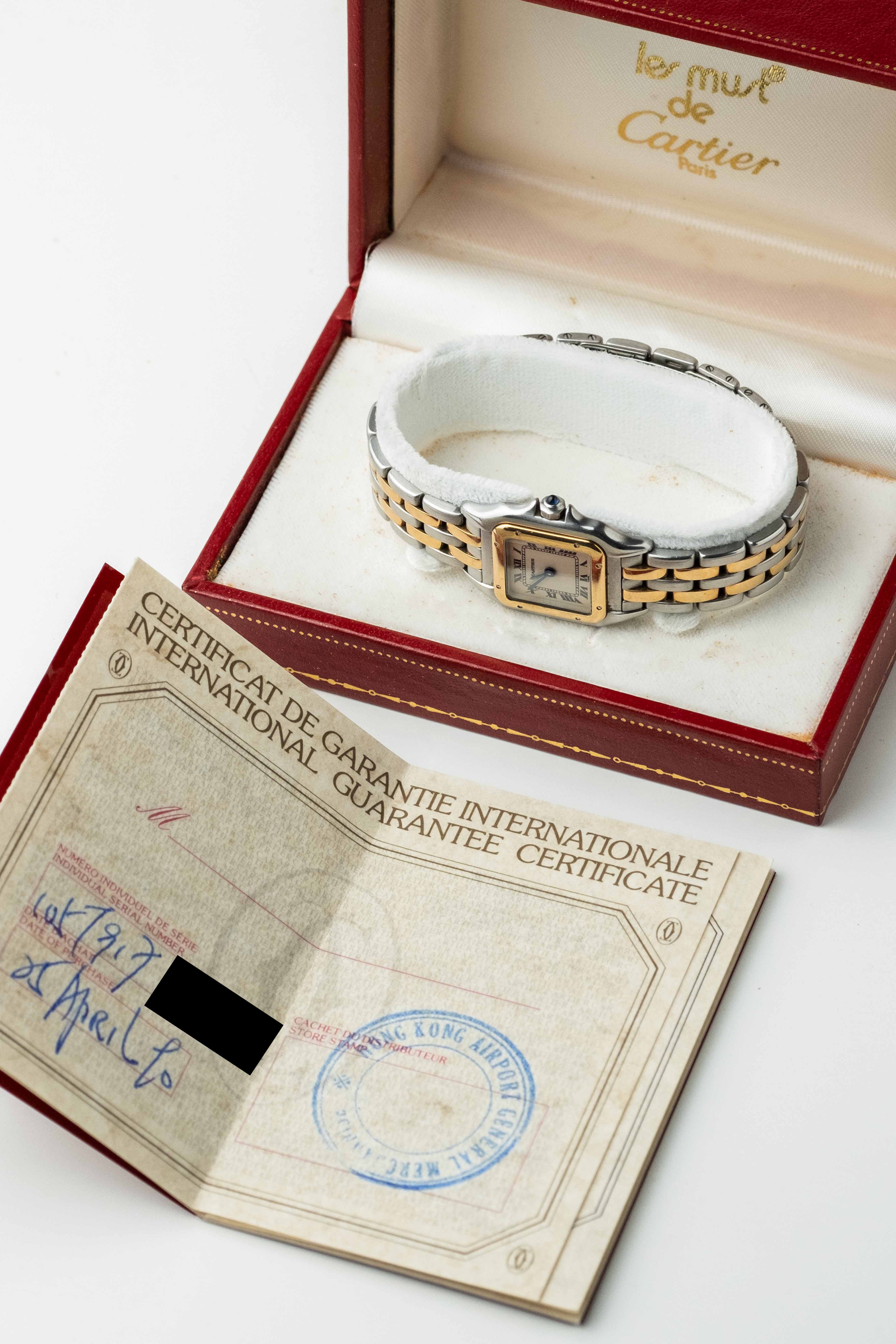 Cartier Panthere SM Two-Tone, Two Row Ref. 1057917 1990 w/ Box & Papers