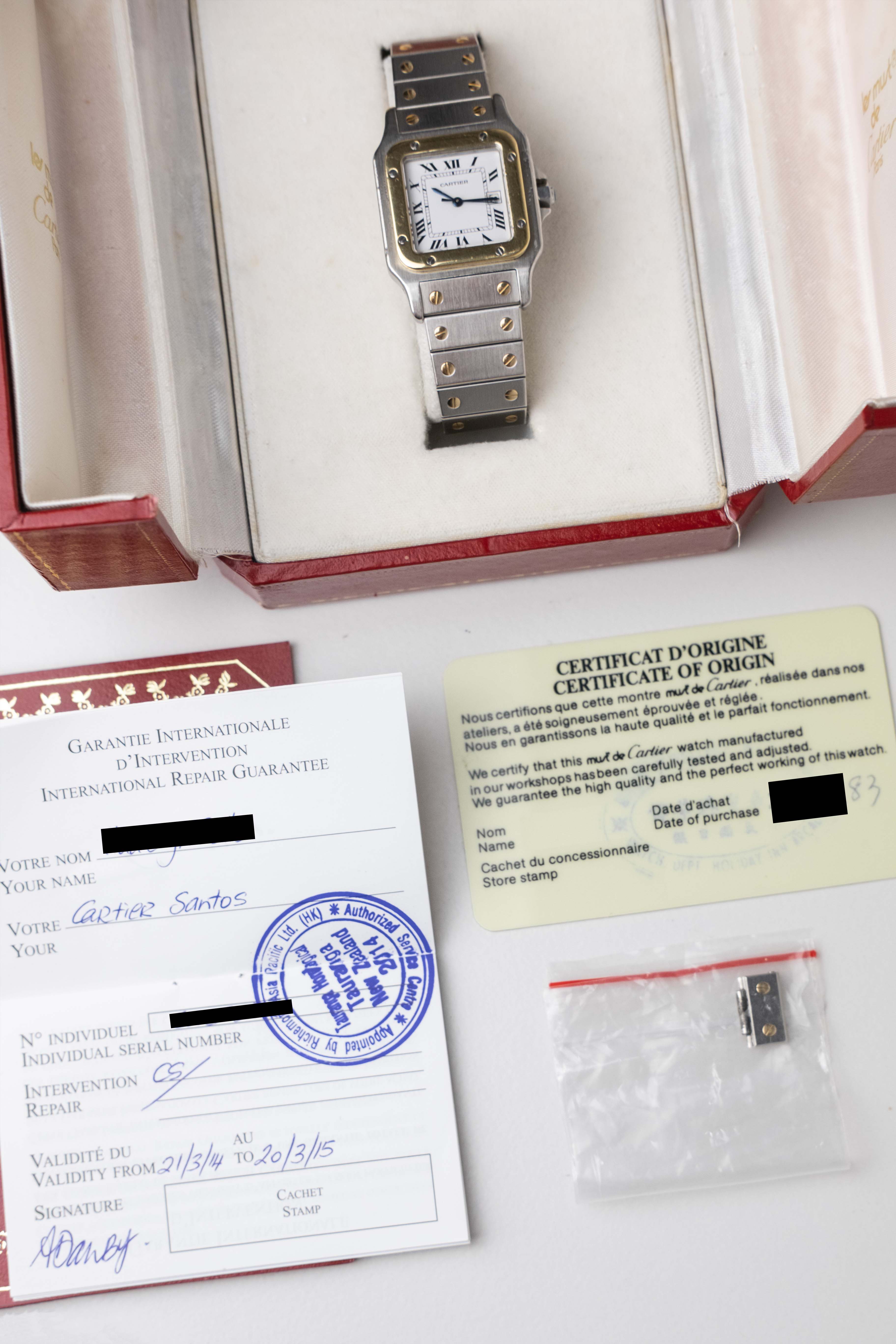 Cartier Santos Carrée Ref. 2961 1983 w/ Box & Papers