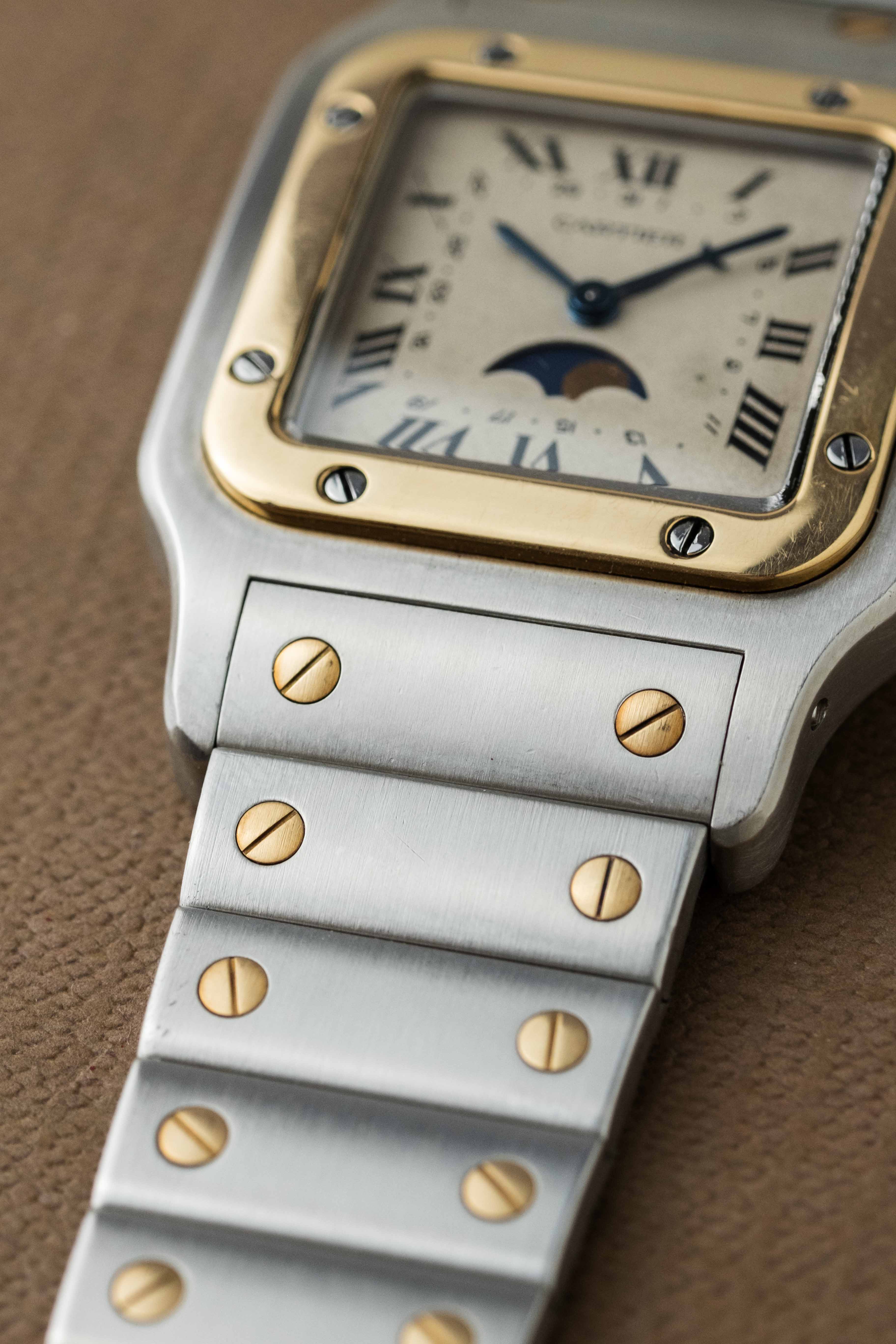 Cartier Santos Galbee Ref. 119901 'Moonphase' 1990's