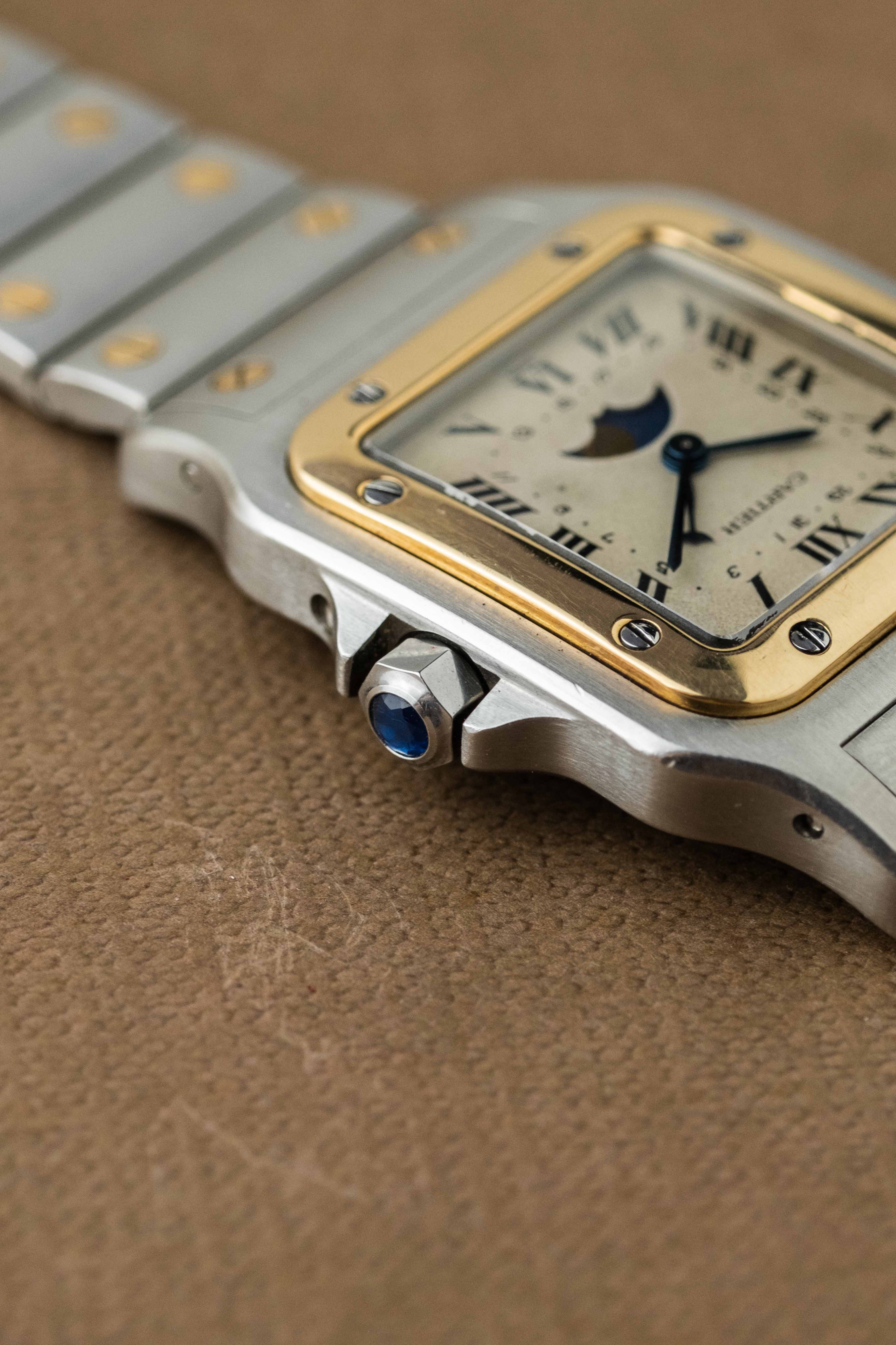 Cartier Santos Galbee Ref. 119901 'Moonphase' 1990's