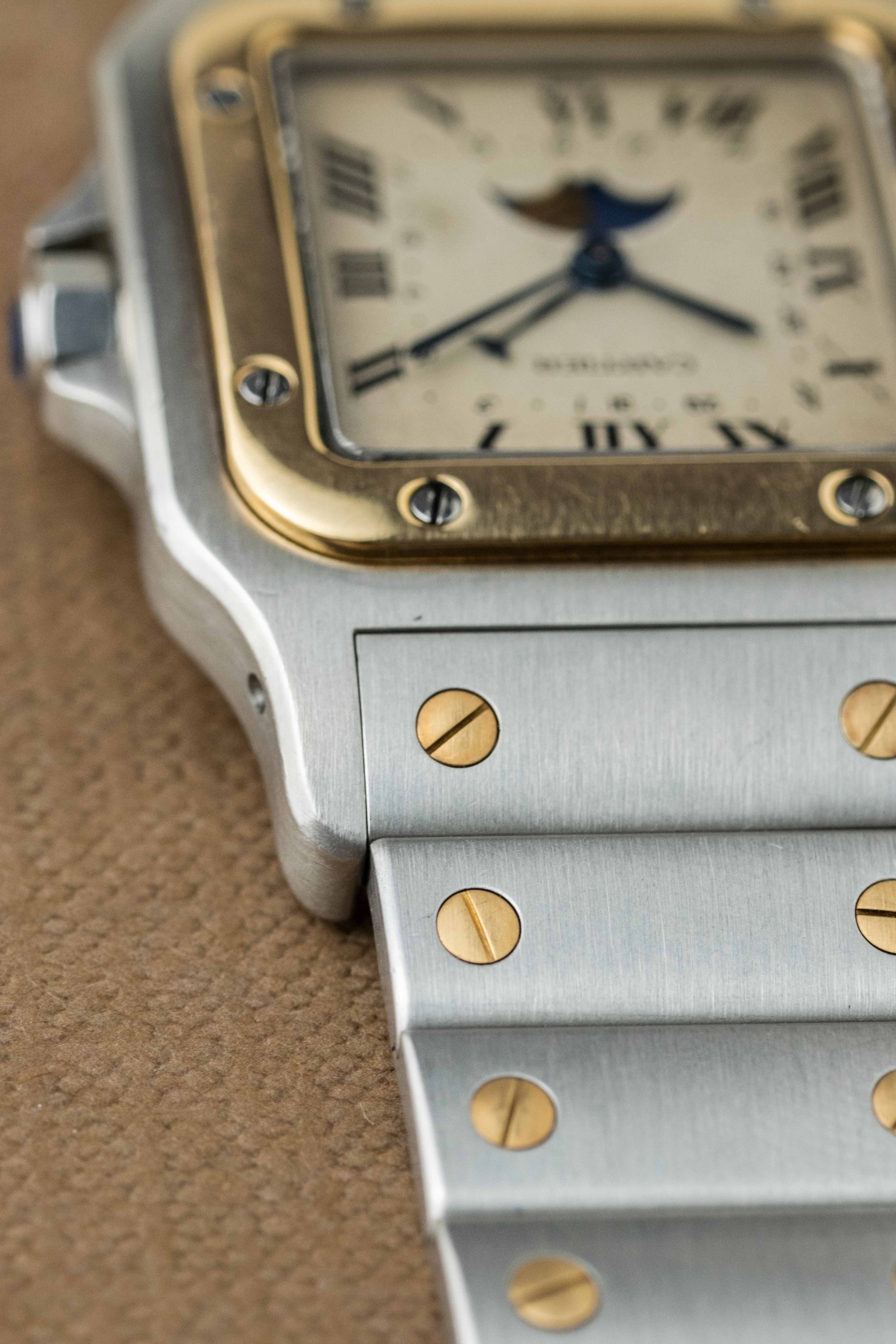 Cartier Santos Galbee Ref. 119901 'Moonphase' 1990's