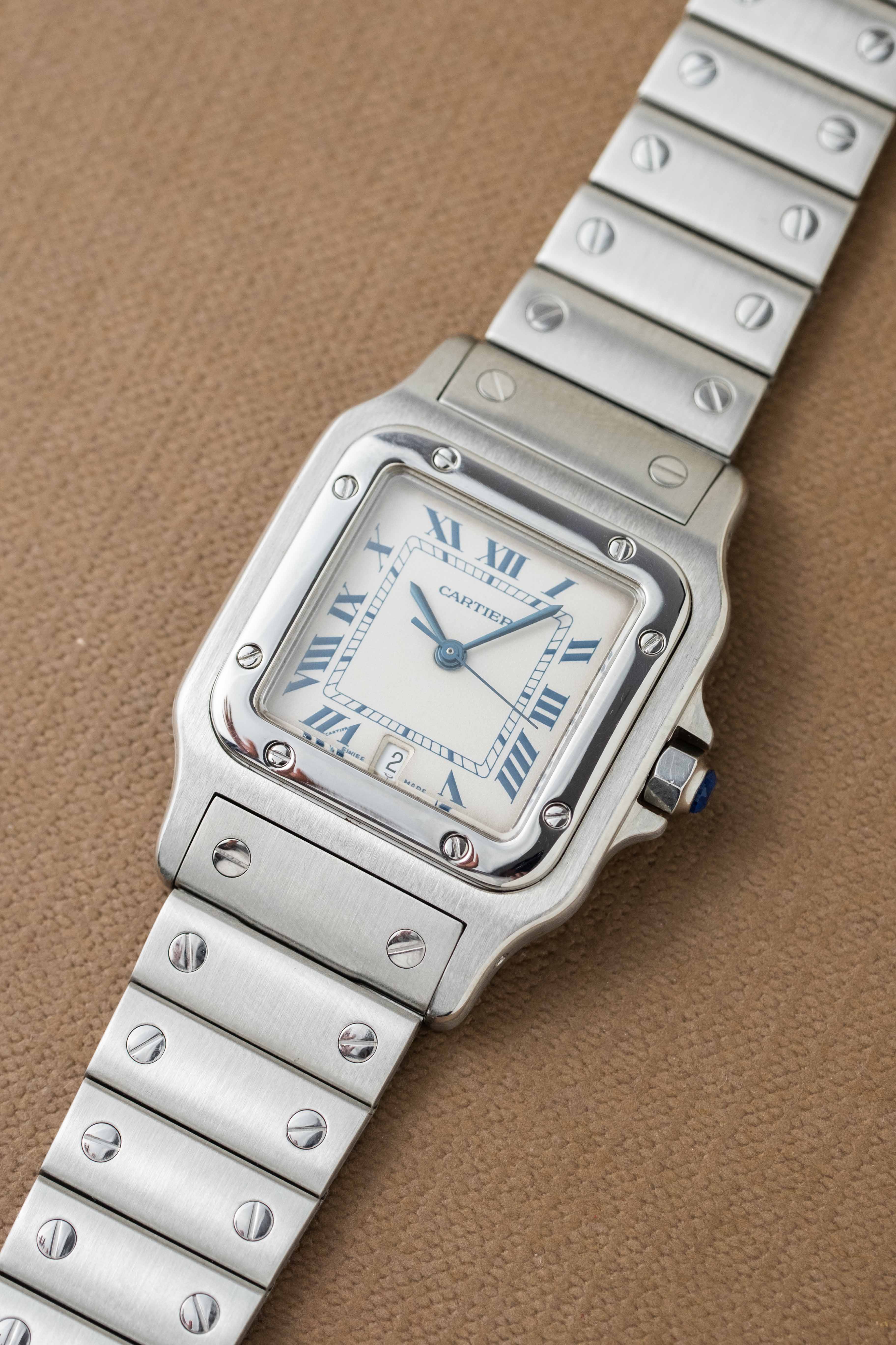 Cartier Santos Galbee Ref. 987901 'Blue Roman' Dial 1990's