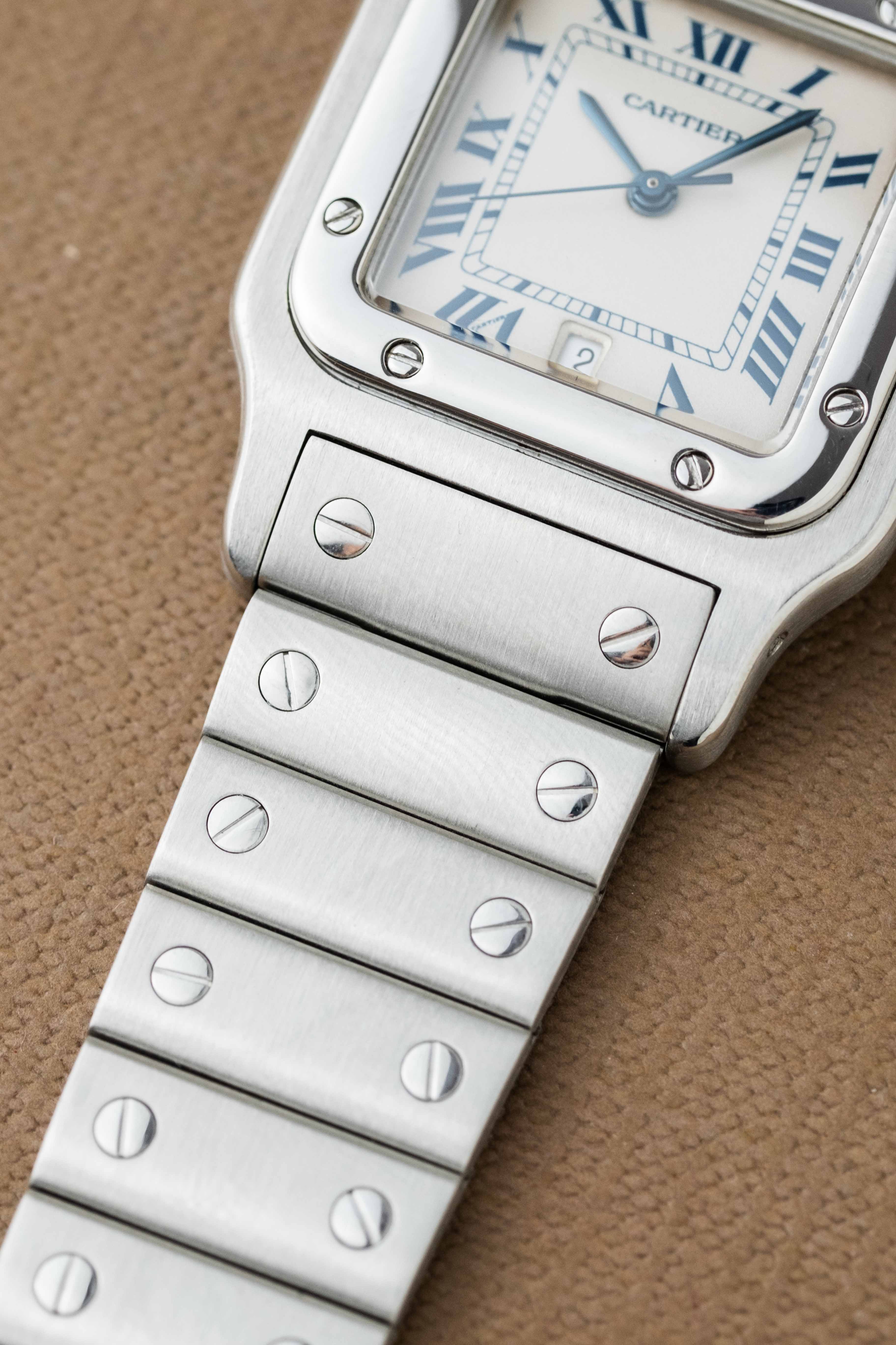 Cartier Santos Galbee Ref. 987901 'Blue Roman' Dial 1990's