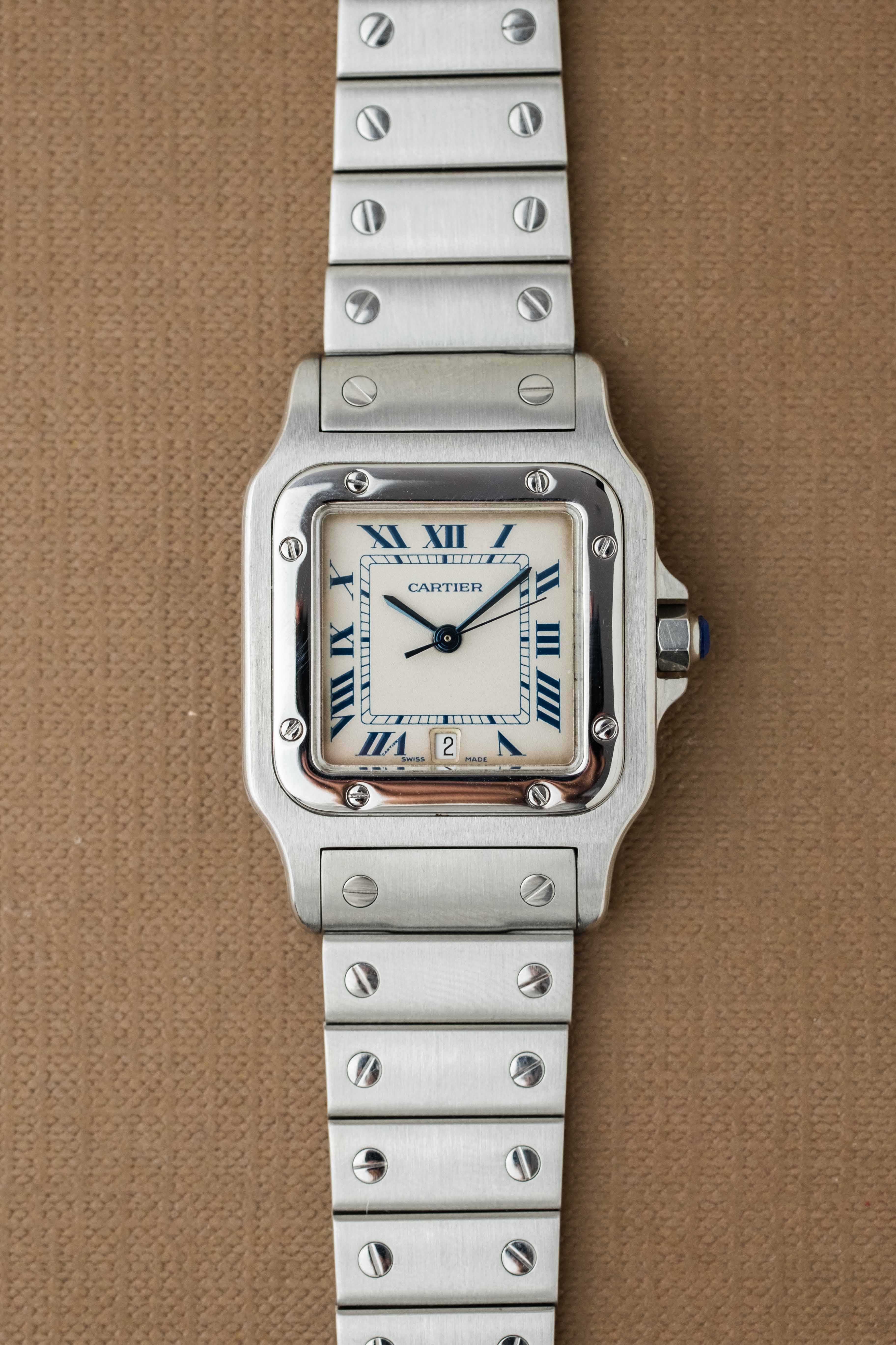 Cartier Santos Galbee Ref. 987901 'Blue Roman' Dial 1990's