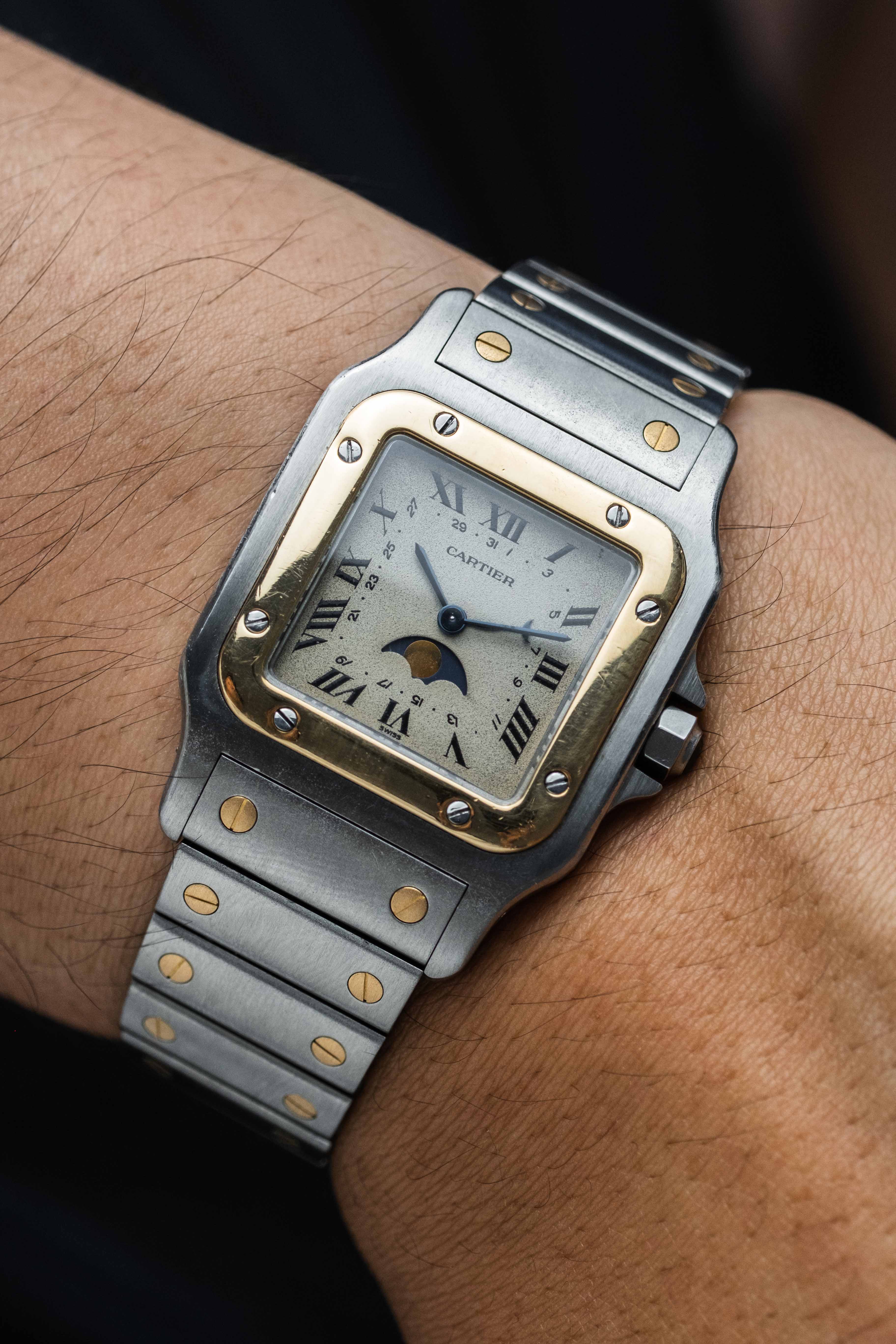 Cartier Santos Galbee Ref. 119901 'Moonphase' 1990's