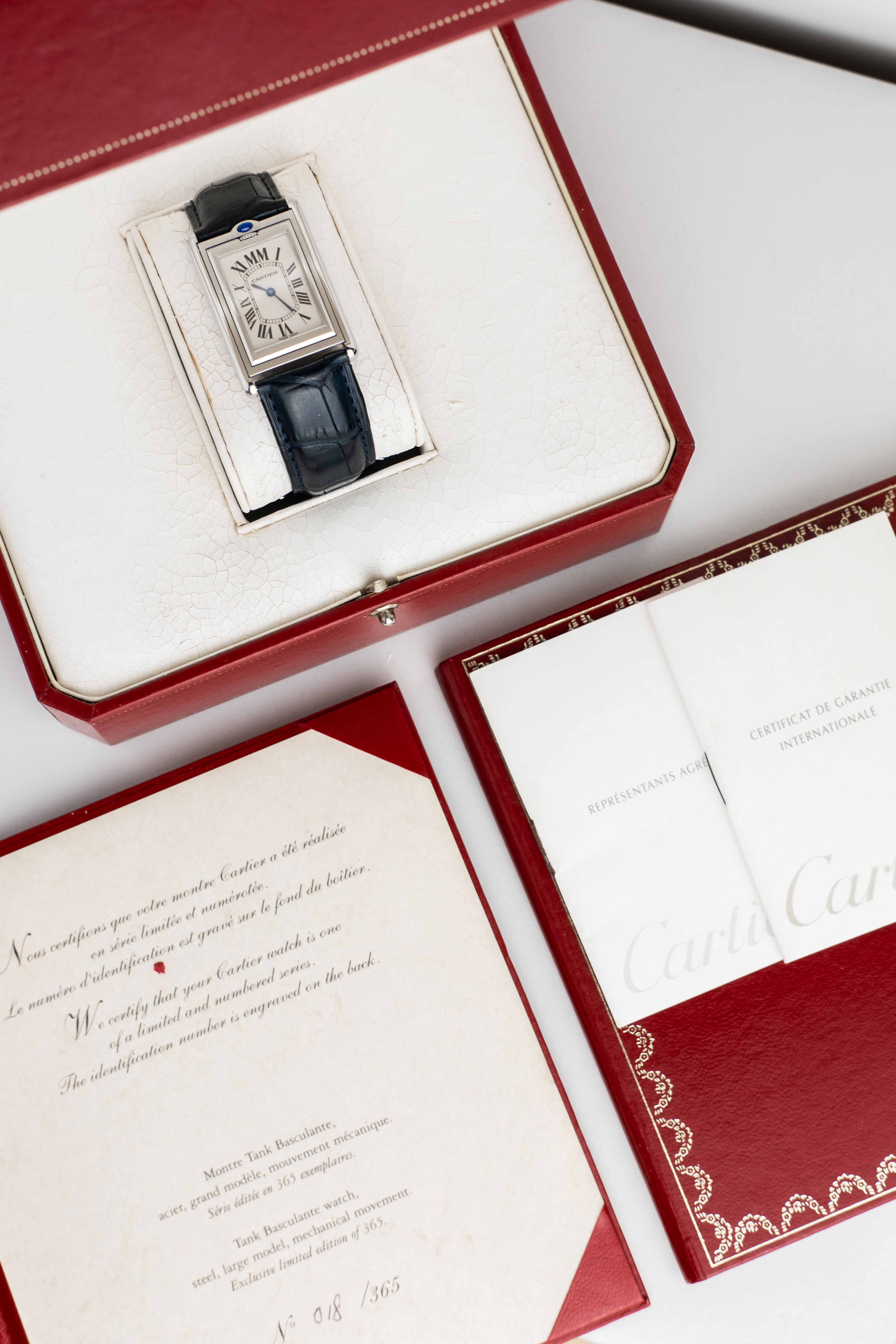 Cartier Tank Basculante Ref. 2390 'Millennium Edition' 1999 w/ Box & Papers