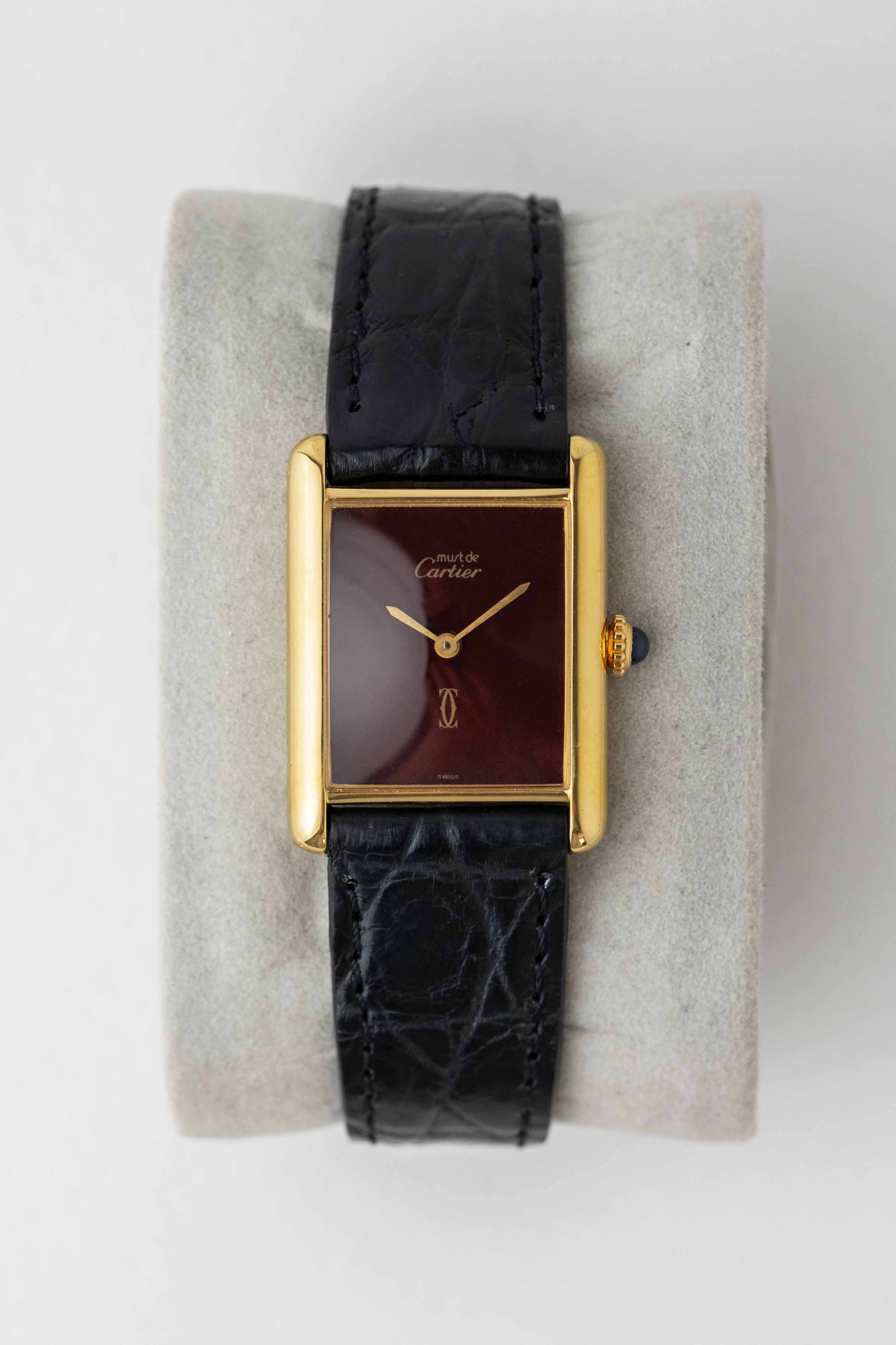 Cartier Tank Must De Cartier ‘Burgundy' Dial 1970’s