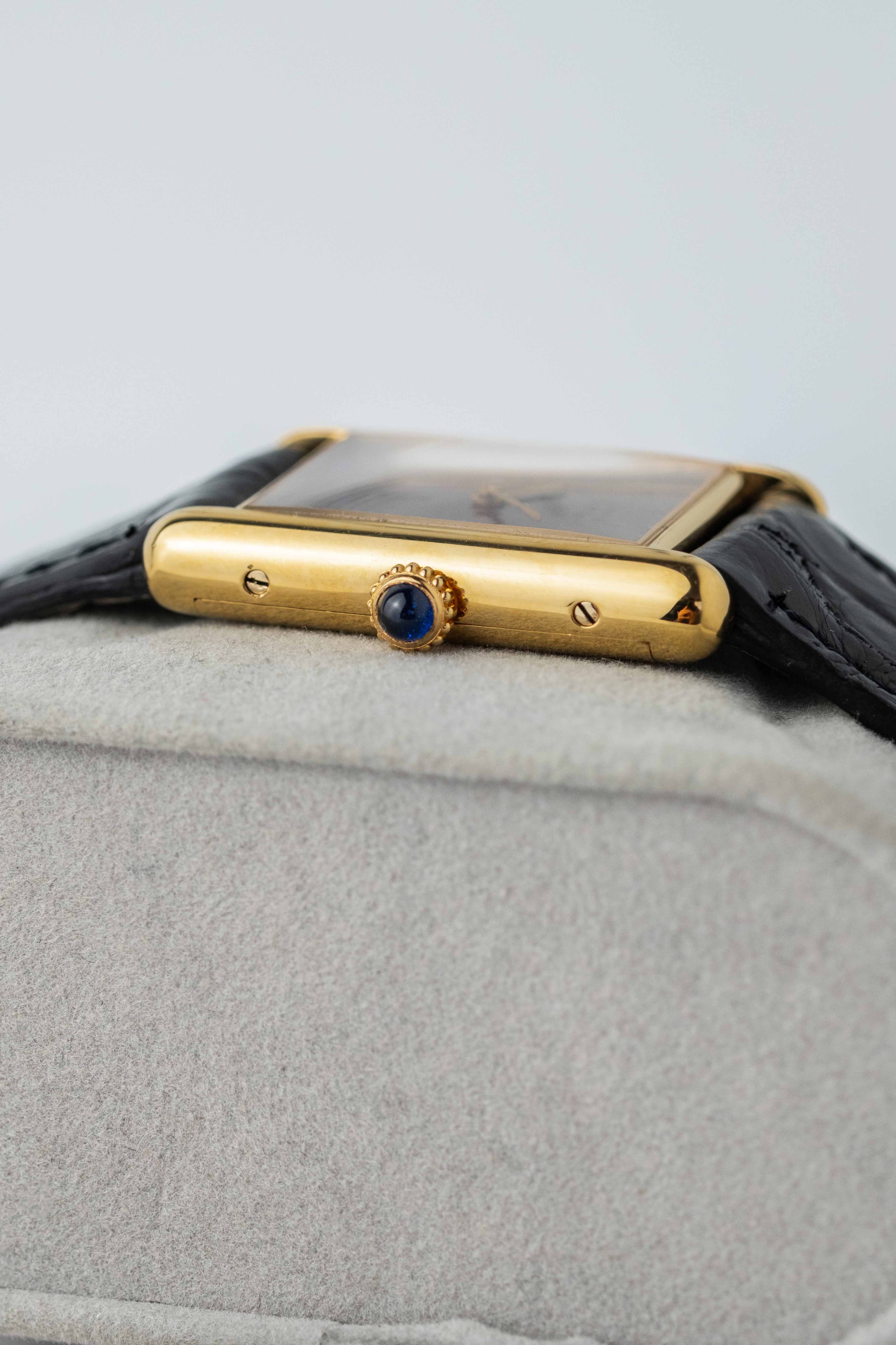 Cartier Tank Must De Cartier ‘Burgundy' Dial 1970’s