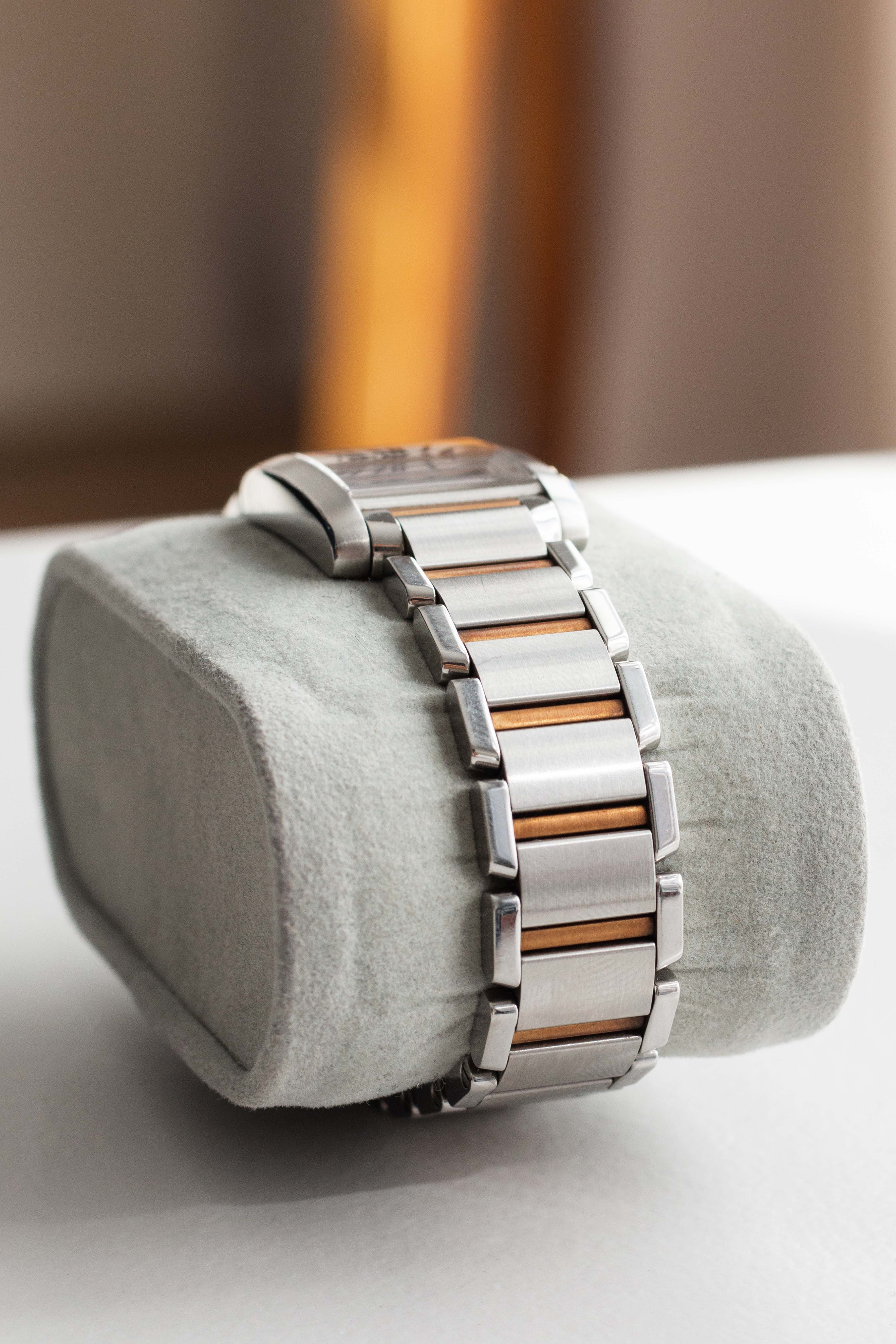 Cartier Tank Francaise 'Two Tone' Ref. 2384 2000's w/ Box