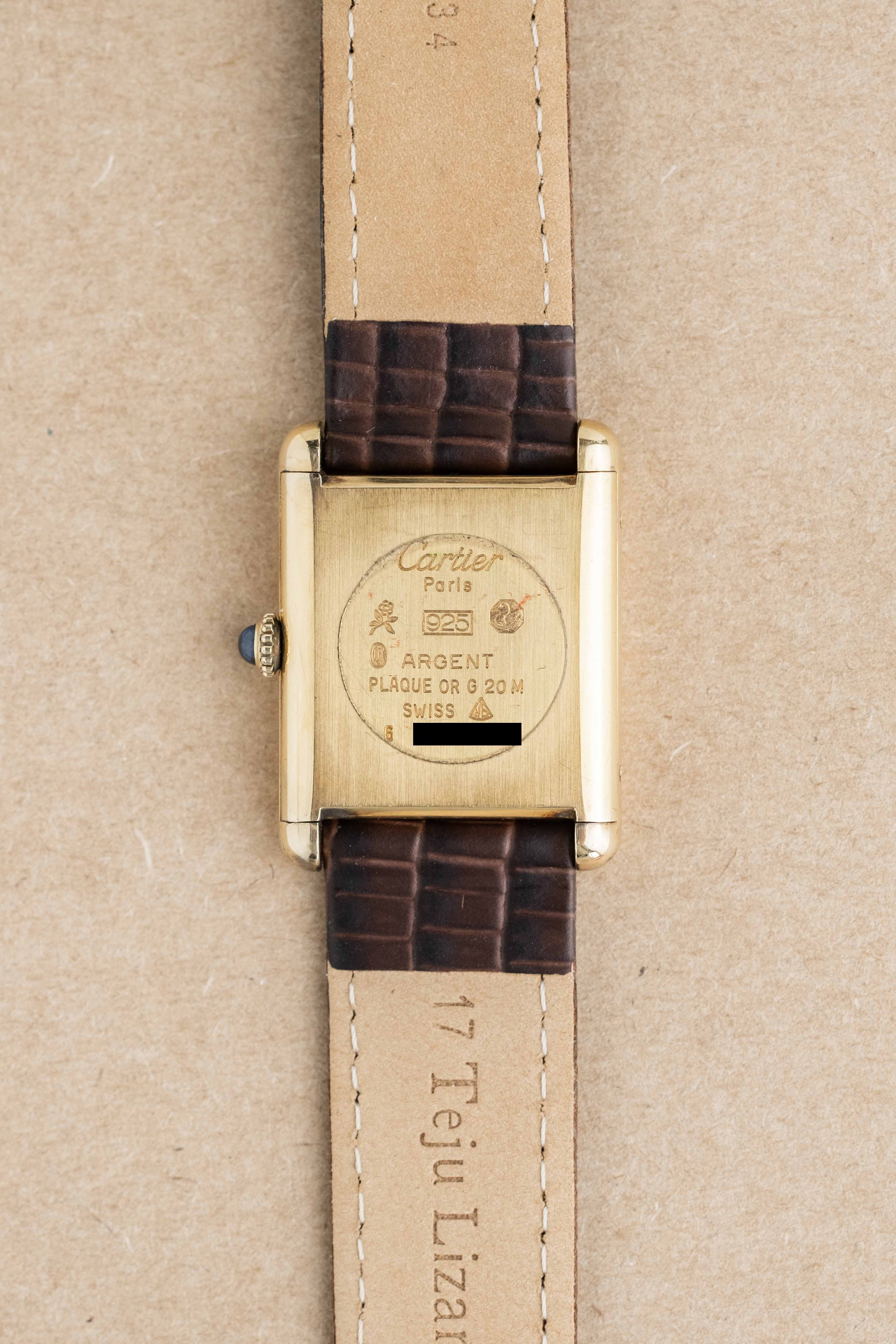 Cartier Tank Must De Cartier 'Lemon Roman' Dial 1970's