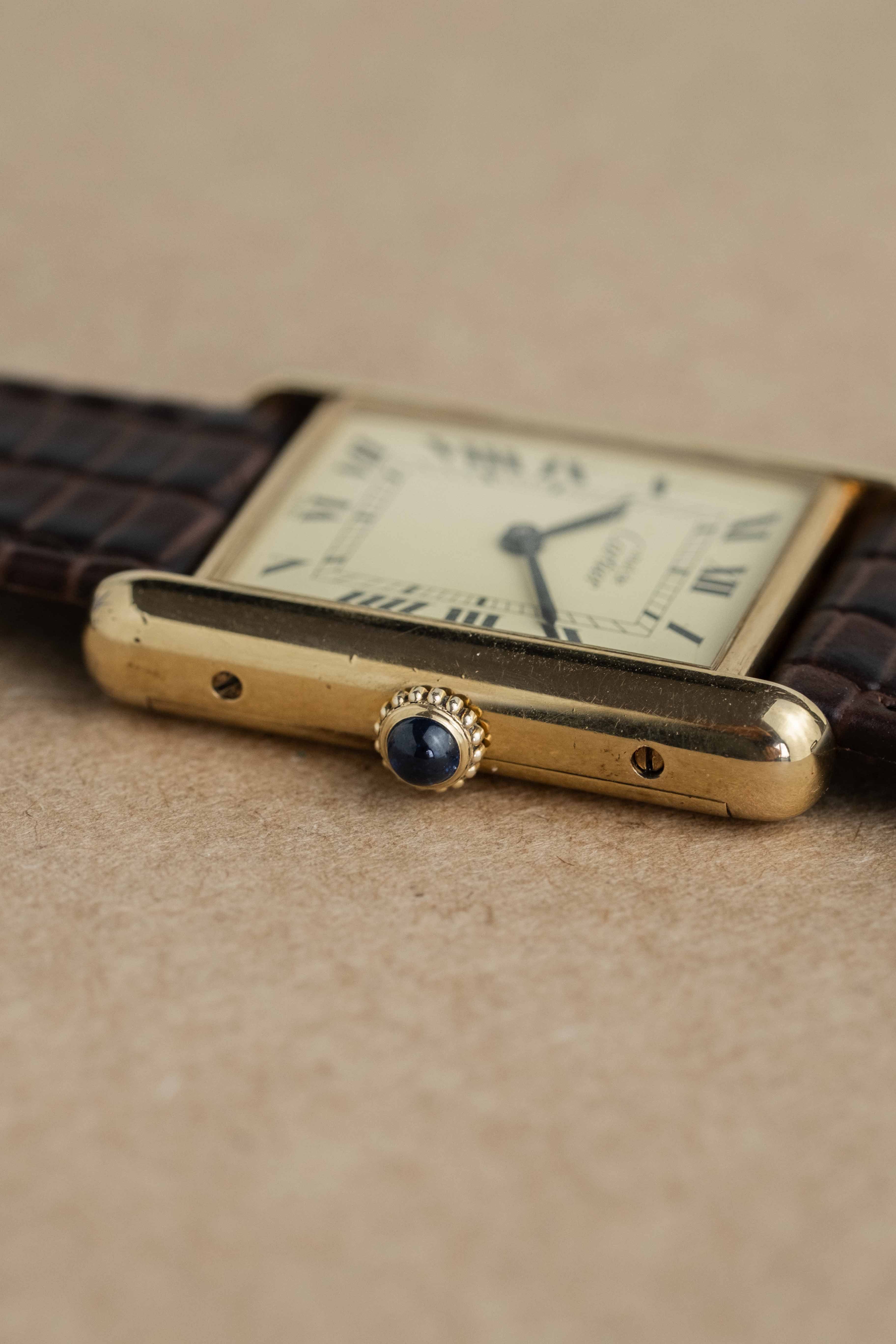 Cartier Tank Must De Cartier 'Lemon Roman' Dial 1970's