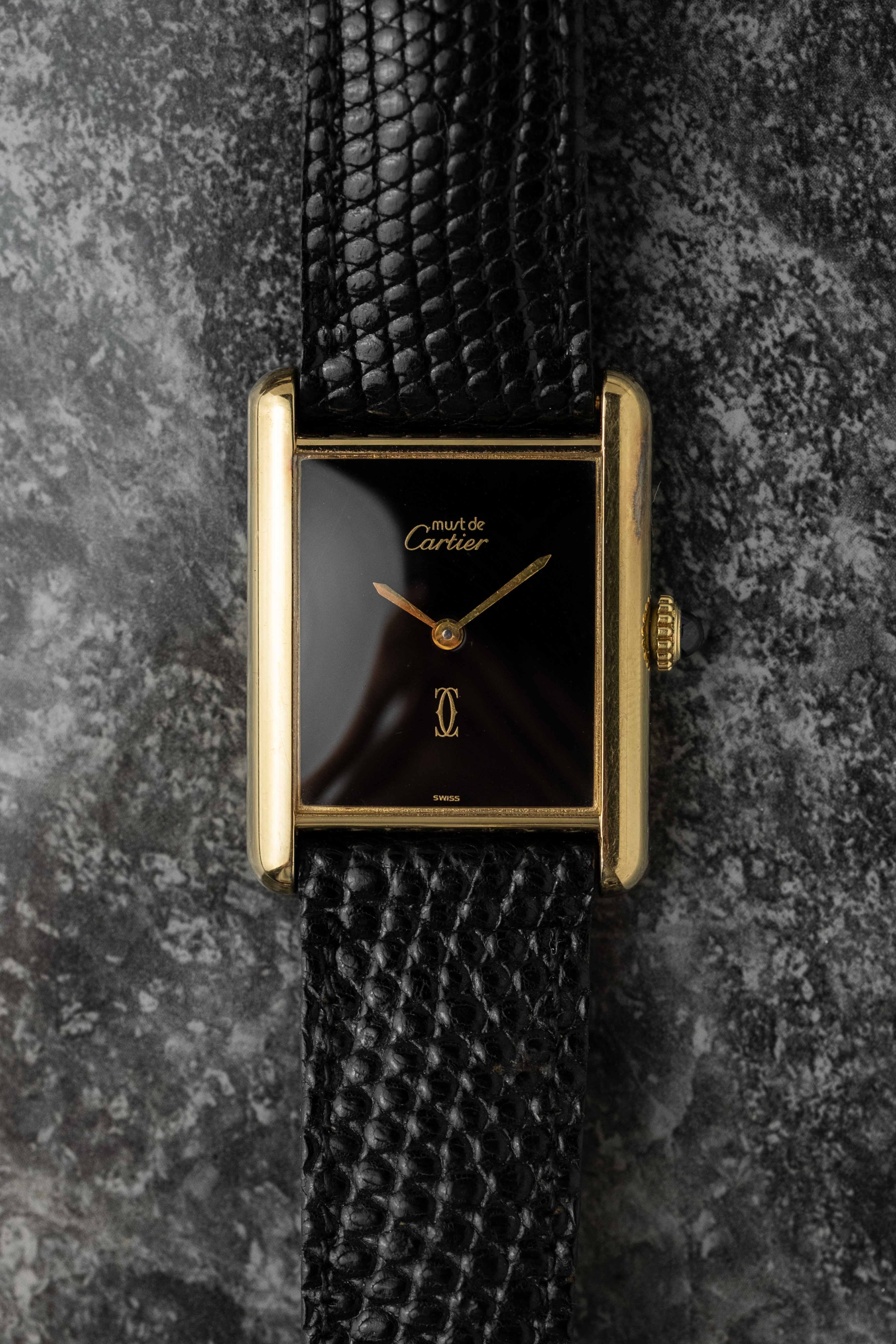 Cartier Tank Must De Cartier ‘Black' Dial 1970’s
