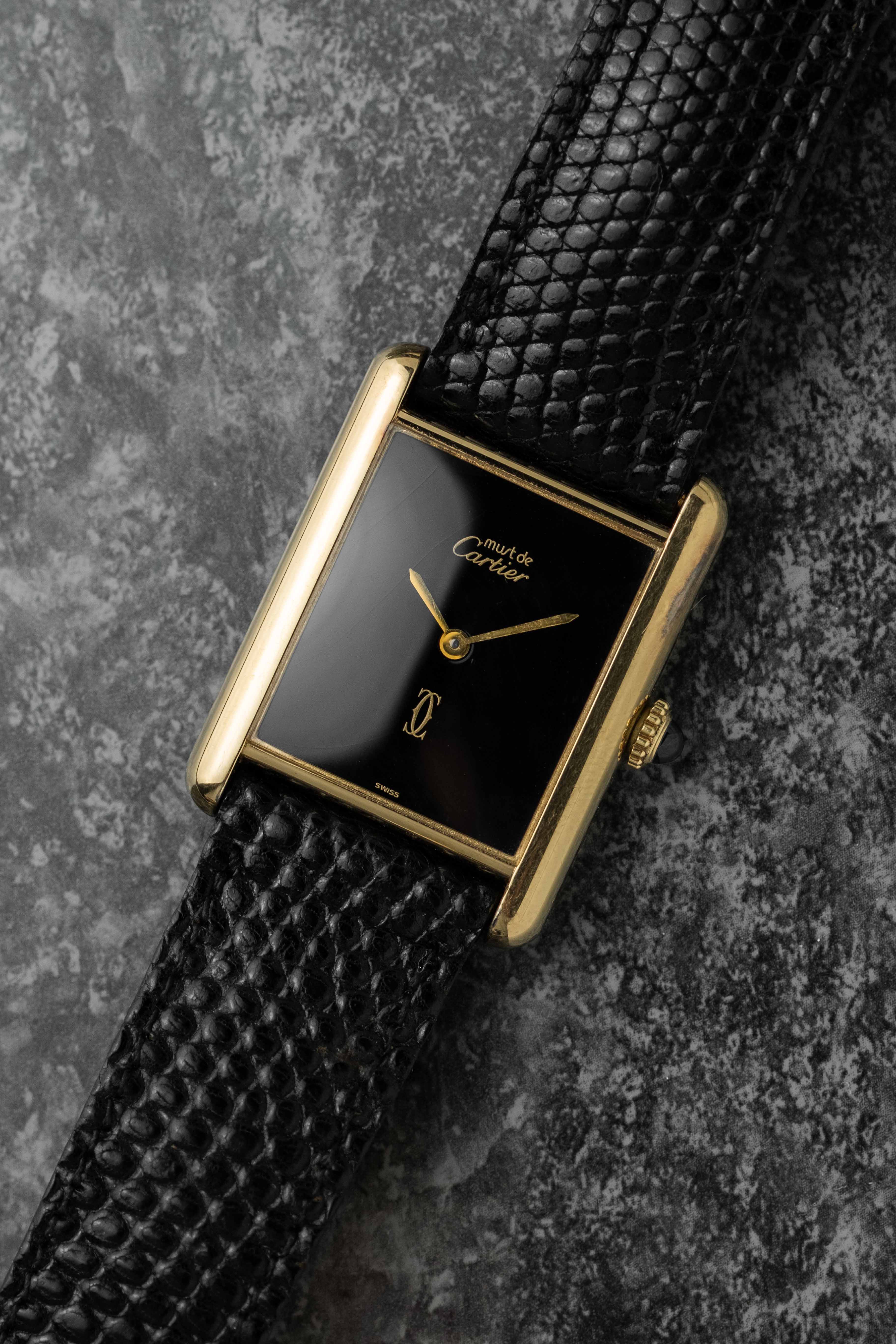 Cartier Tank Must De Cartier ‘Black' Dial 1970’s