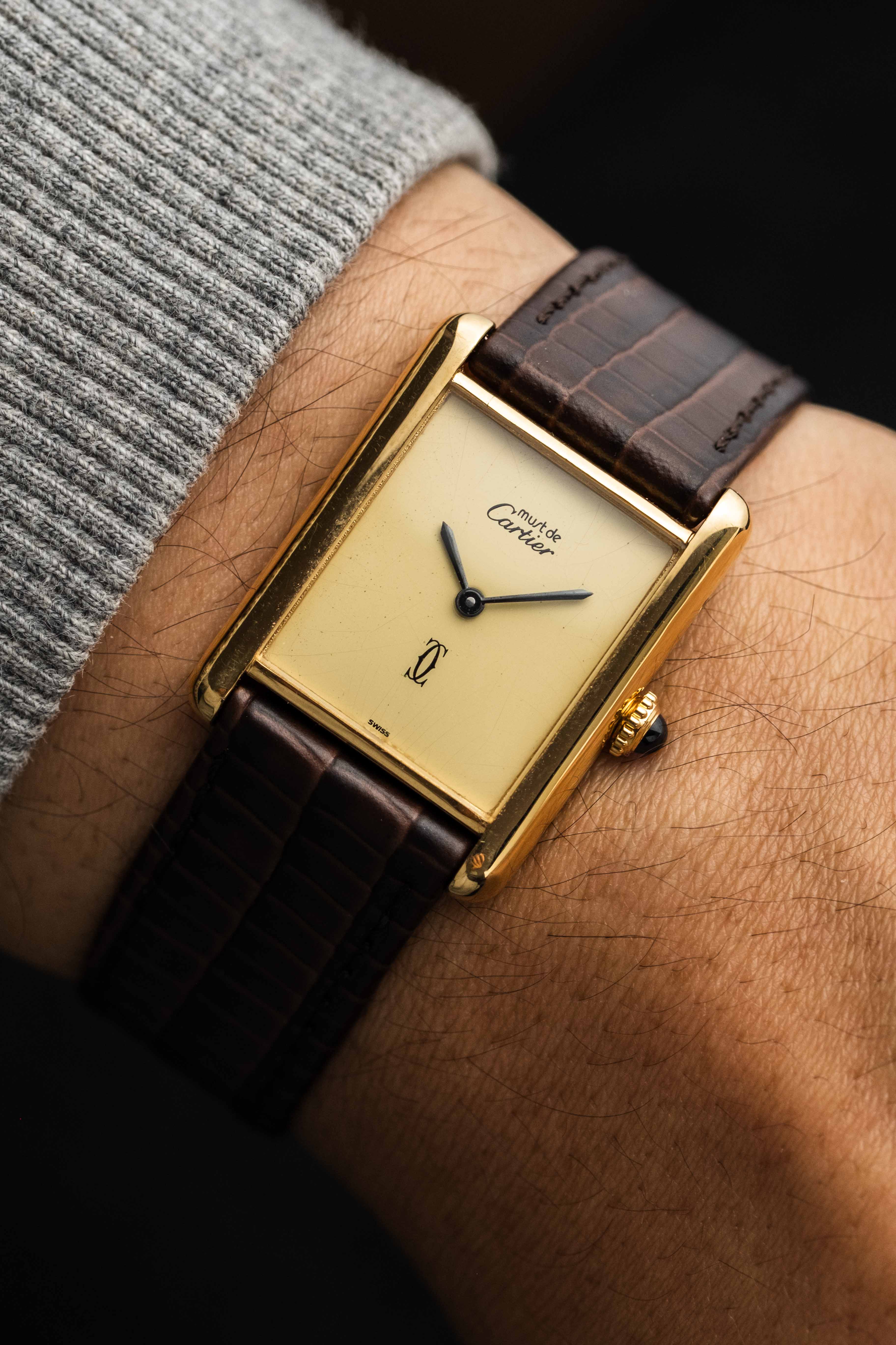 Cartier Tank Must De Cartier ‘Lemon' Dial 1970’s