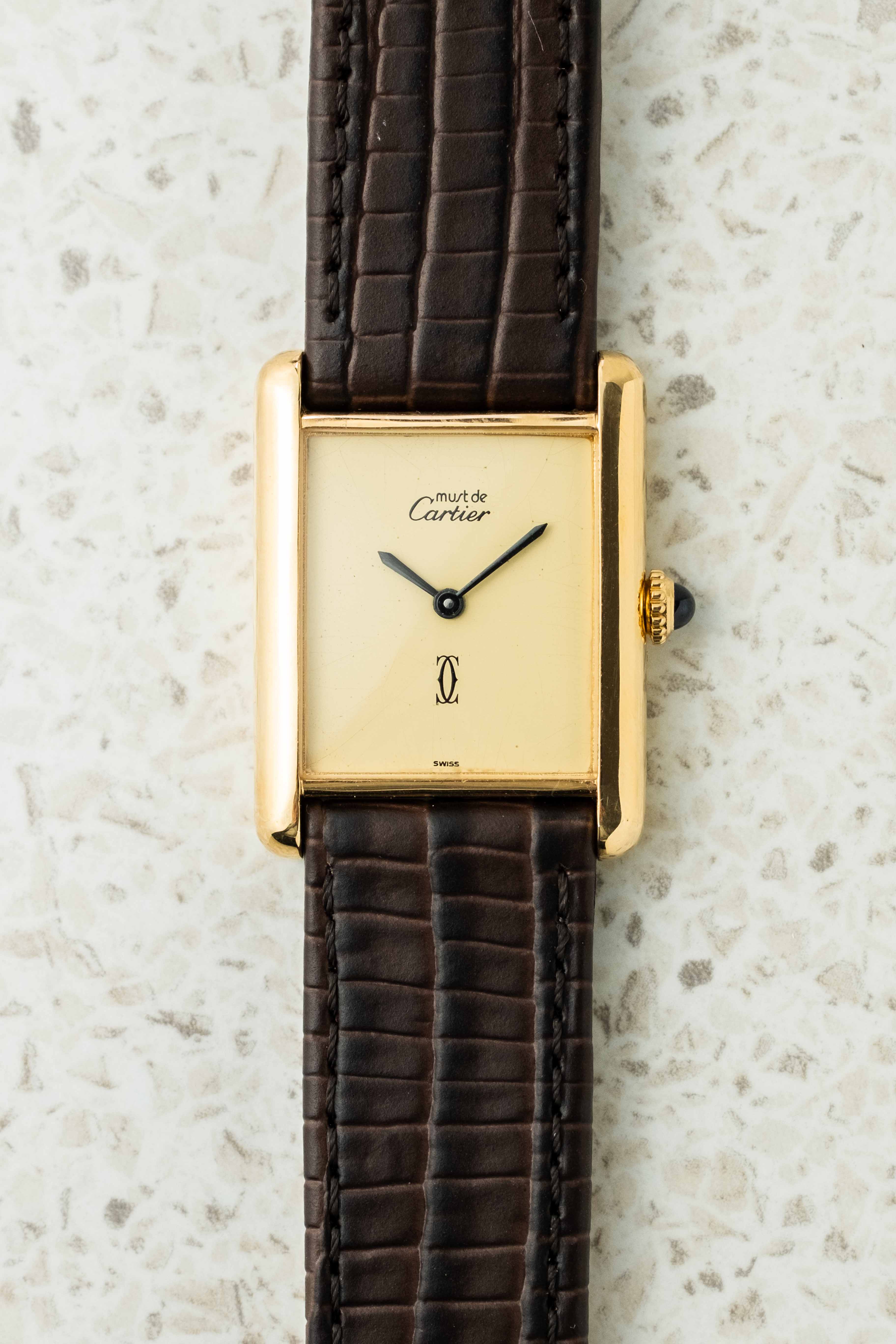 Cartier Tank Must De Cartier ‘Lemon' Dial 1970’s