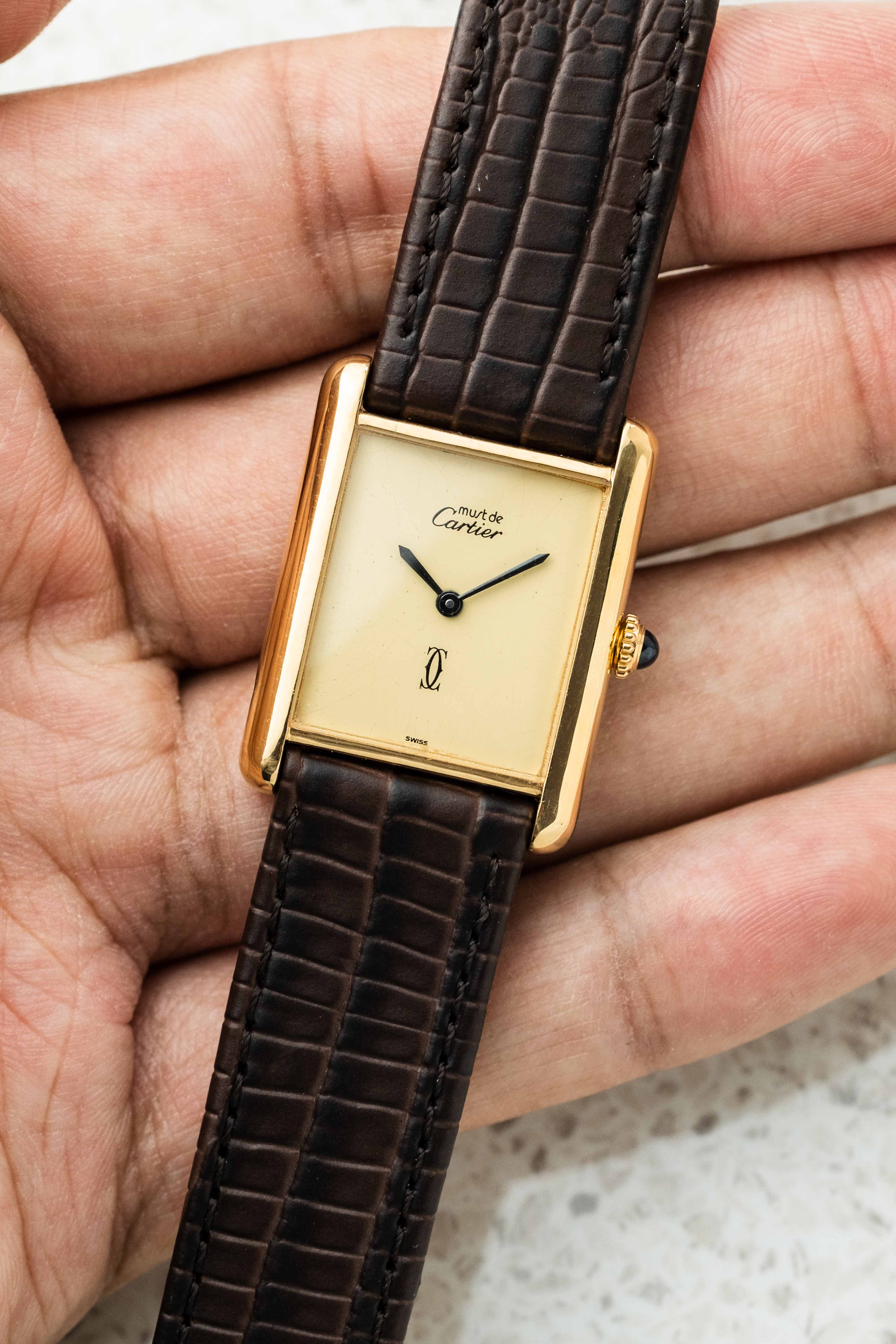 Cartier Tank Must De Cartier ‘Lemon' Dial 1970’s