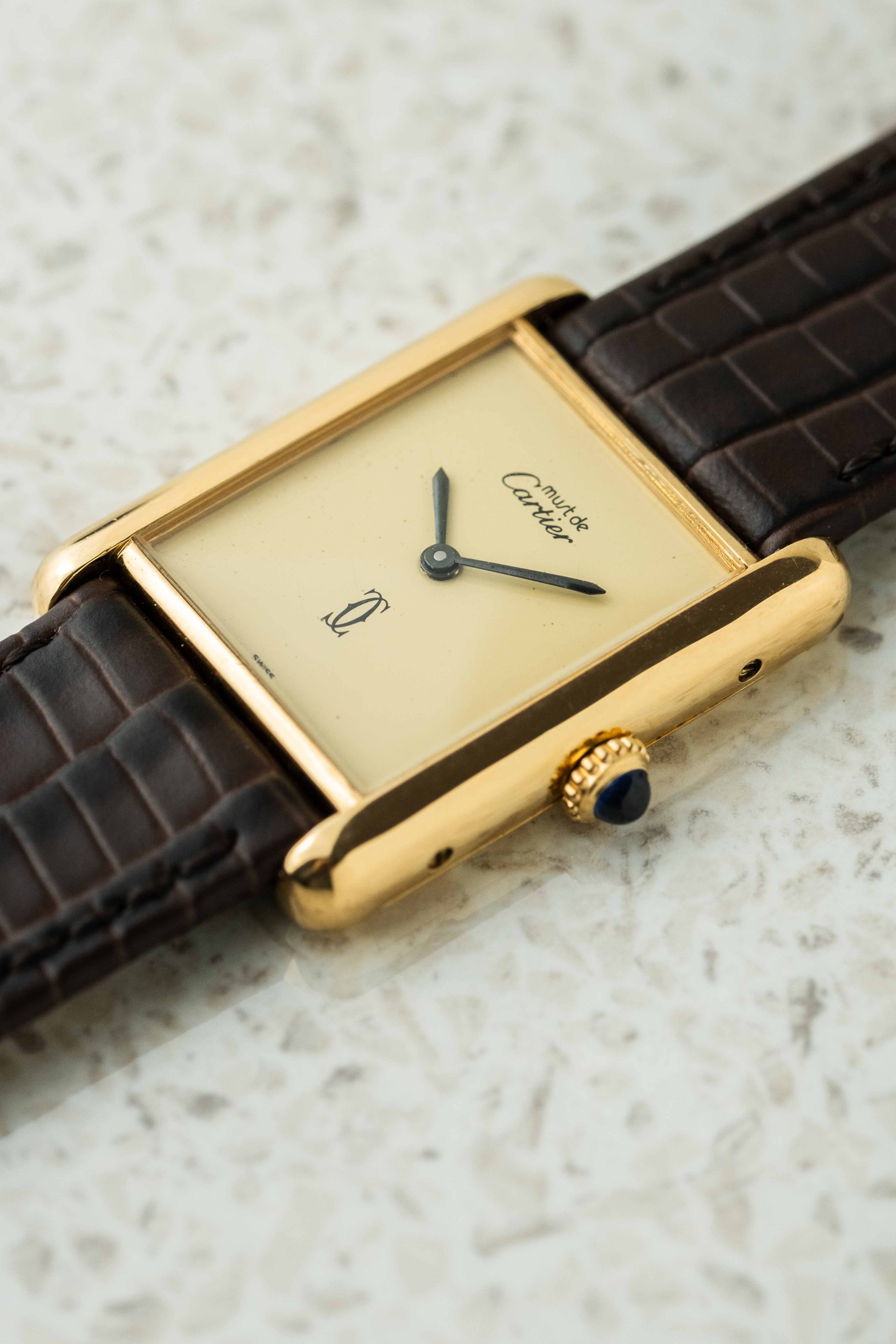 Cartier Tank Must De Cartier ‘Lemon' Dial 1970’s
