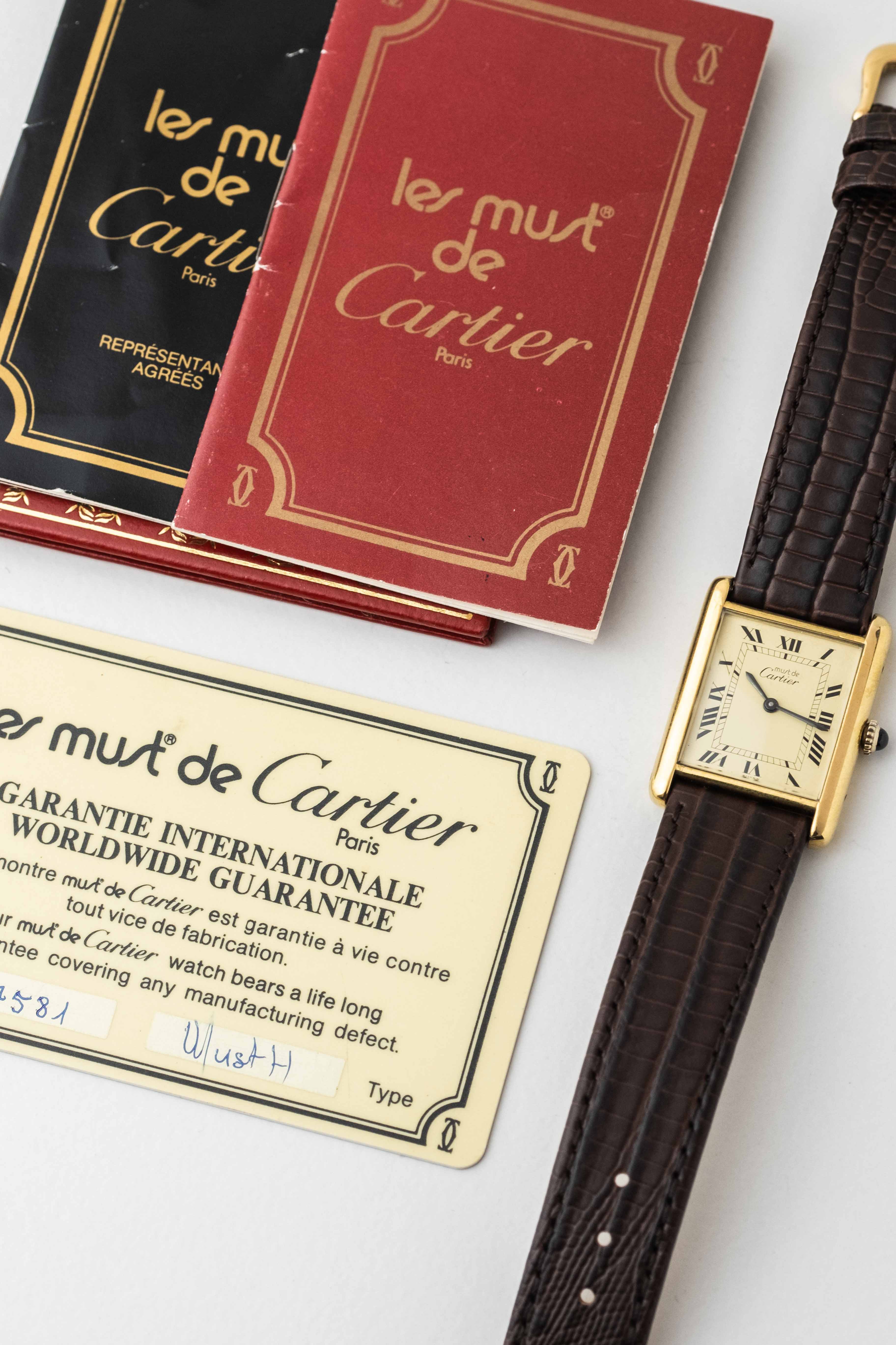 Cartier Tank Must De Cartier 'Manual' 1989 w/ Papers