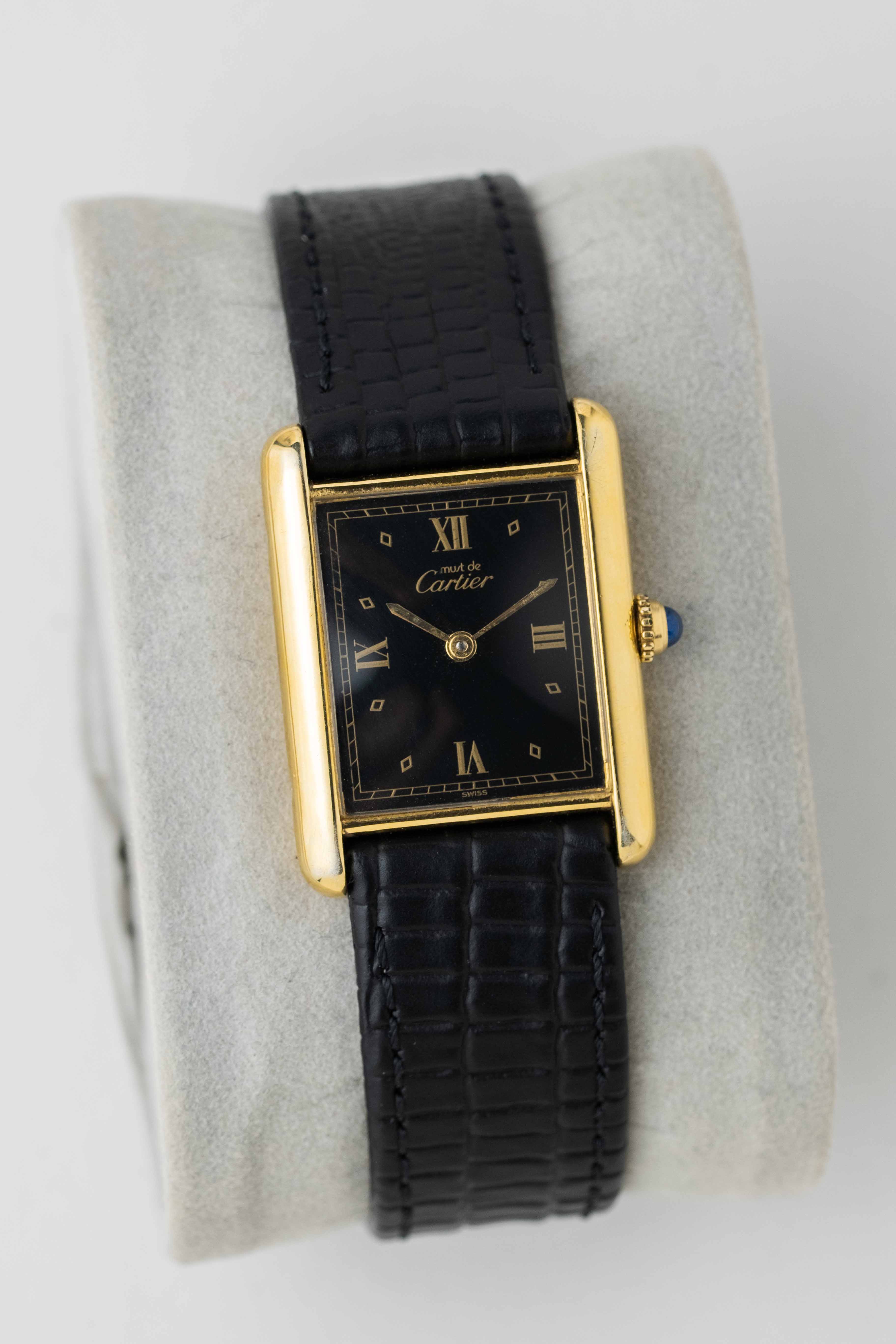 Cartier Tank Must De Cartier Ref. 590005 ‘Black Roman' Dial 1990’s
