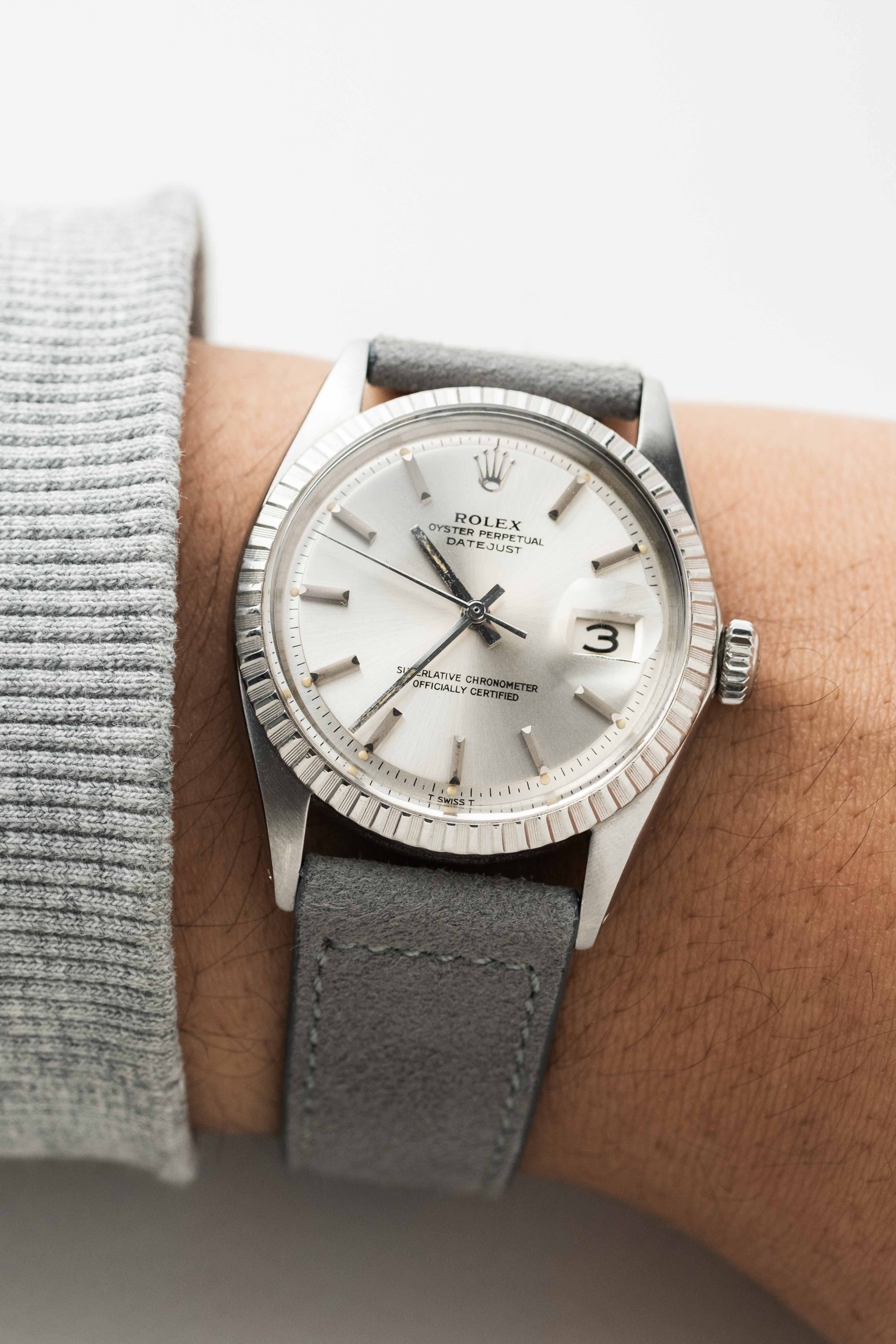 Gris Clair Suede Goat Skin Watch Strap