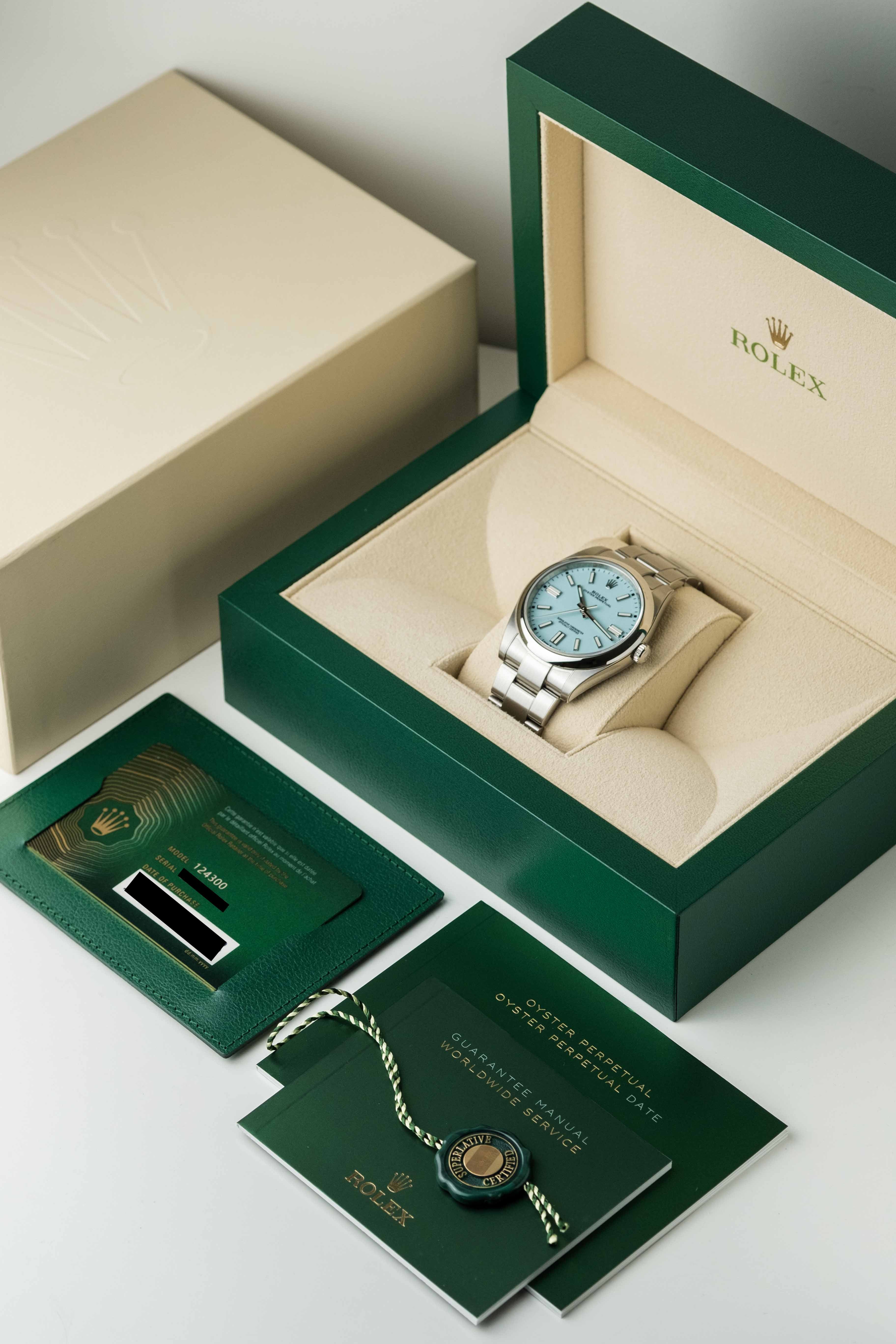 Rolex Oyster Perpetual 41 Ref. 124300 'Tiffany' Dial 2023 w/ Box & Papers