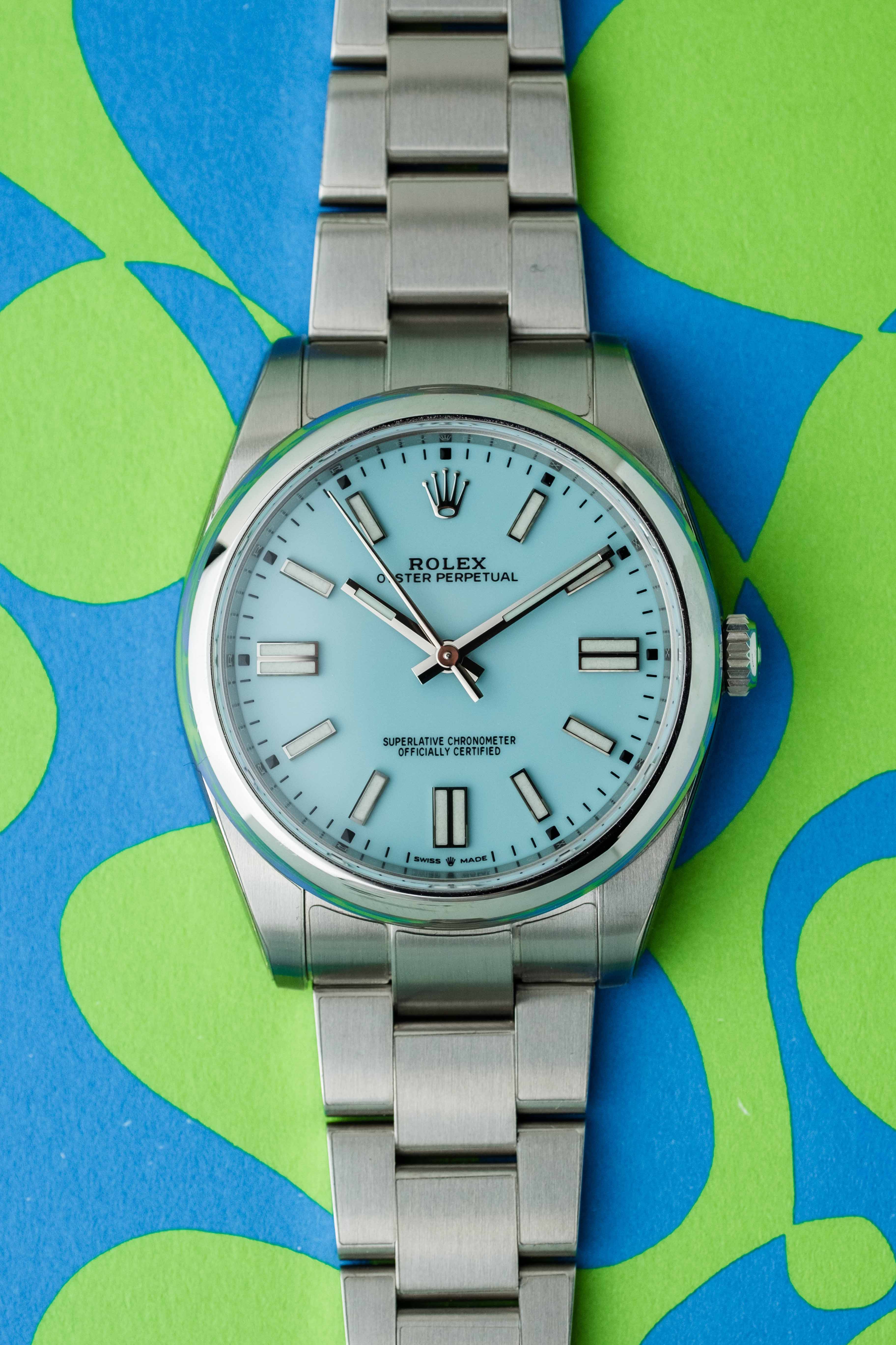 Rolex Oyster Perpetual 41 Ref. 124300 'Tiffany' Dial 2023 w/ Box & Papers