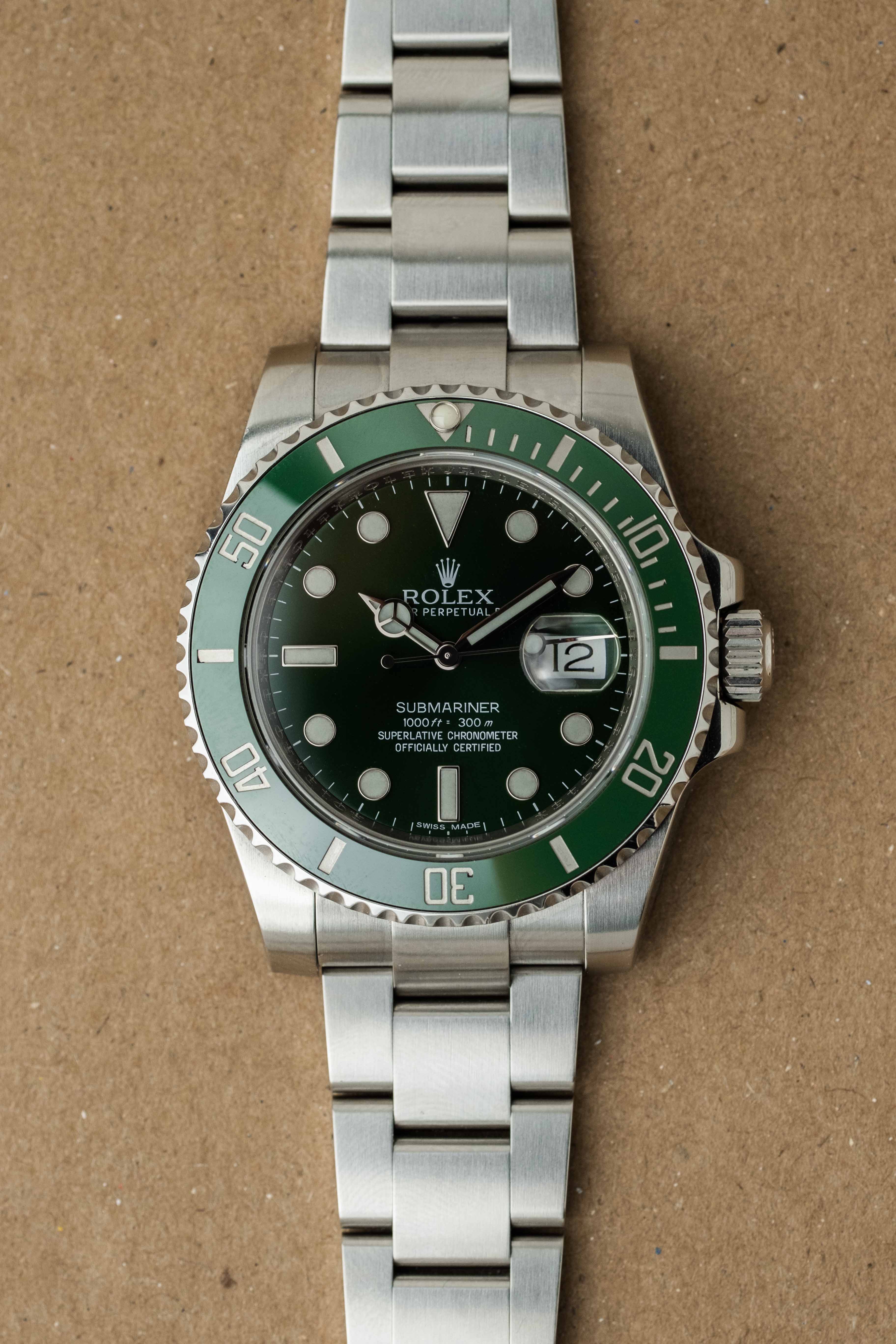 Rolex Submariner Date Ref. 116610LV 'Hulk' 2013 w/ Box & Papers