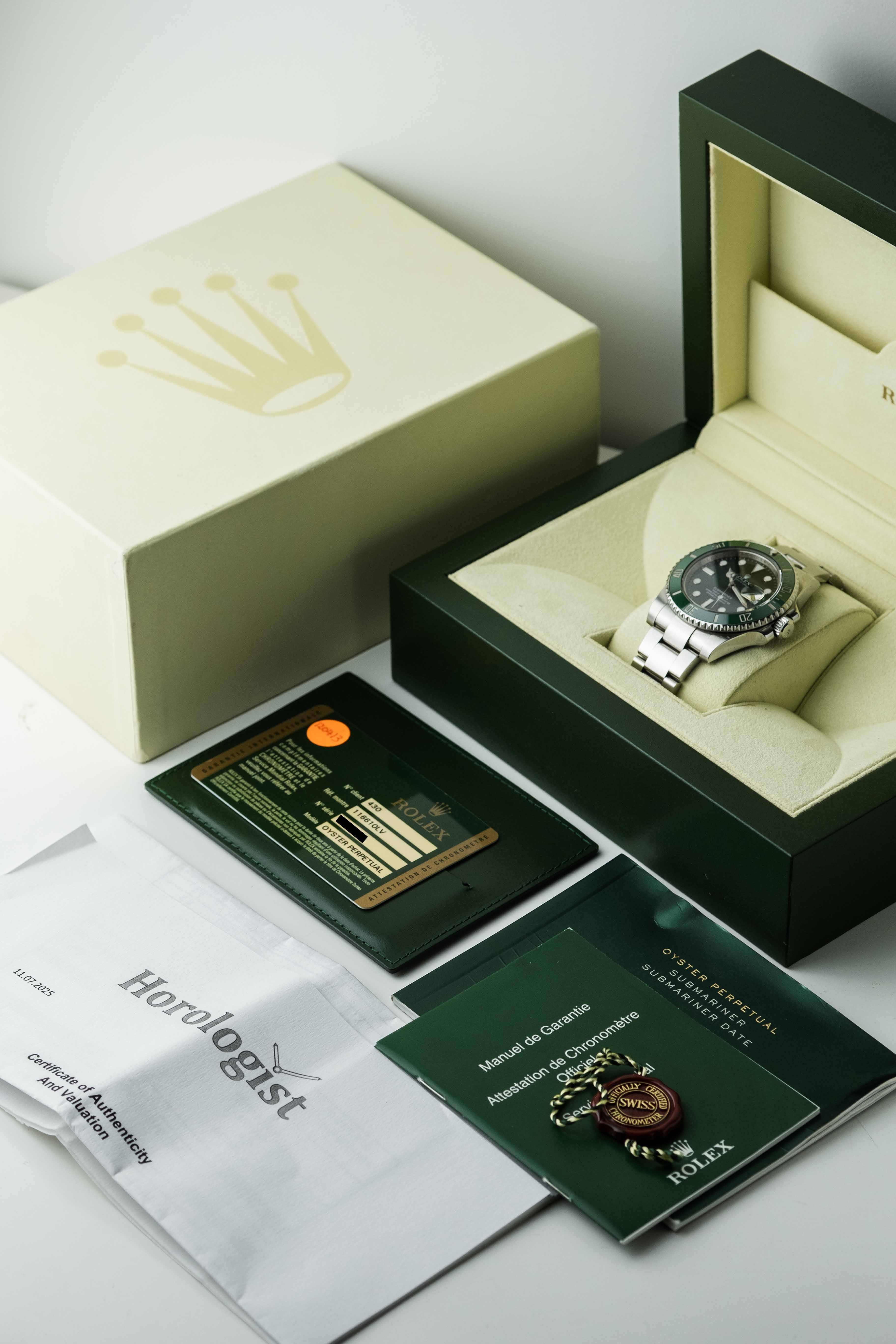 Rolex Submariner Date Ref. 116610LV 'Hulk' 2013 w/ Box & Papers