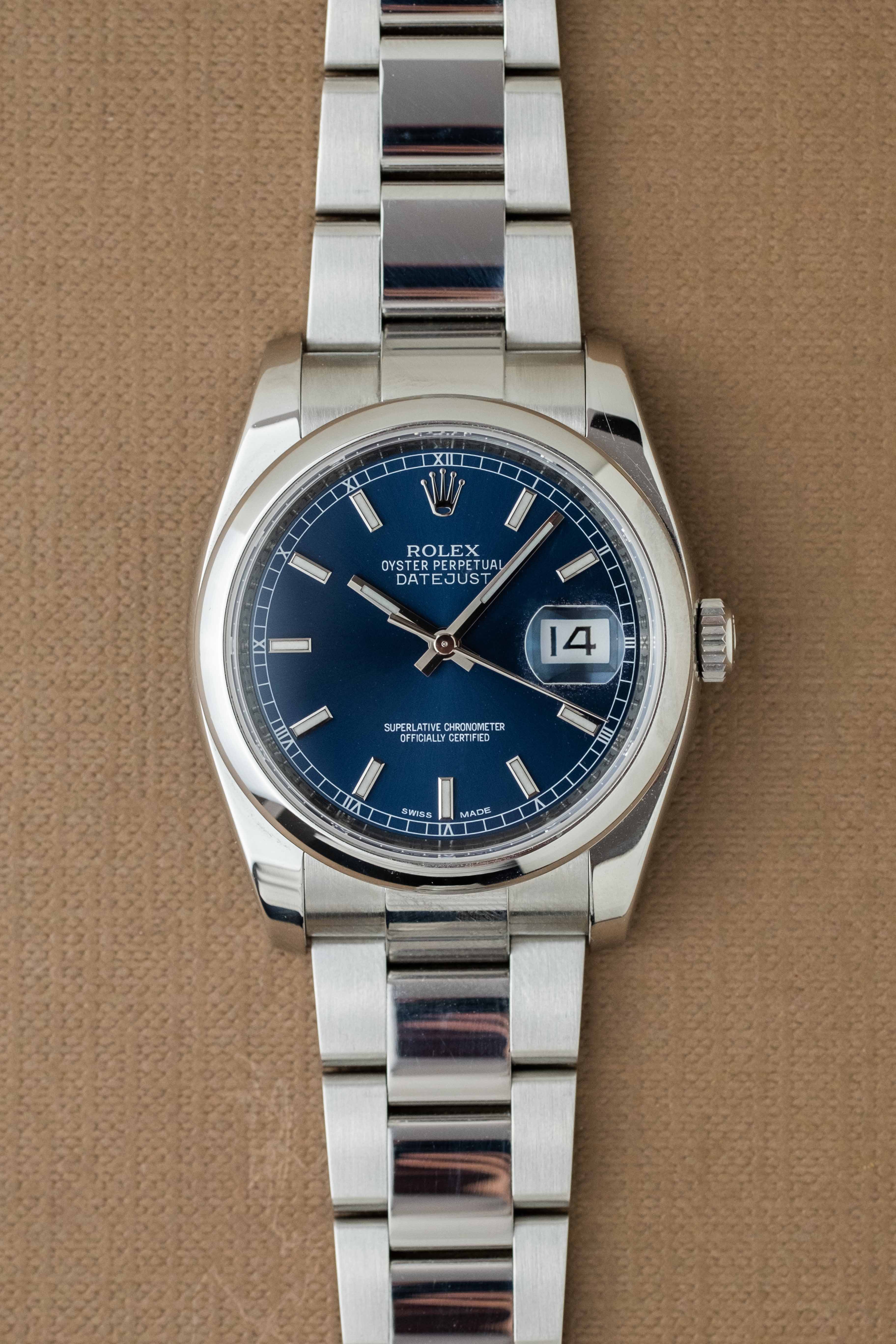 Rolex Datejust Ref. 116200 'Blue' Dial 2012 w/ Box & Papers