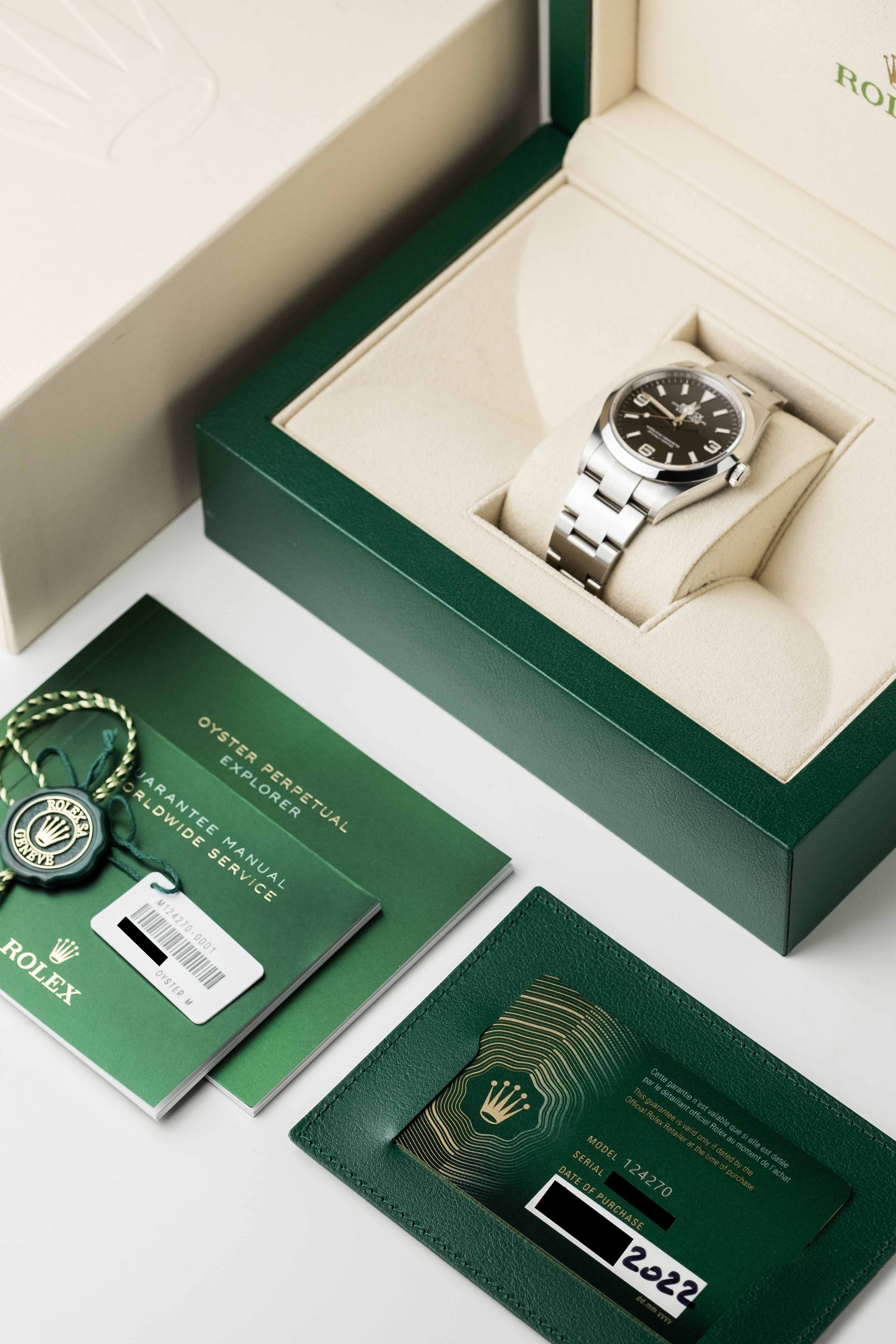 Rolex Explorer I Ref. 124270 2022 w/ Box & Papers