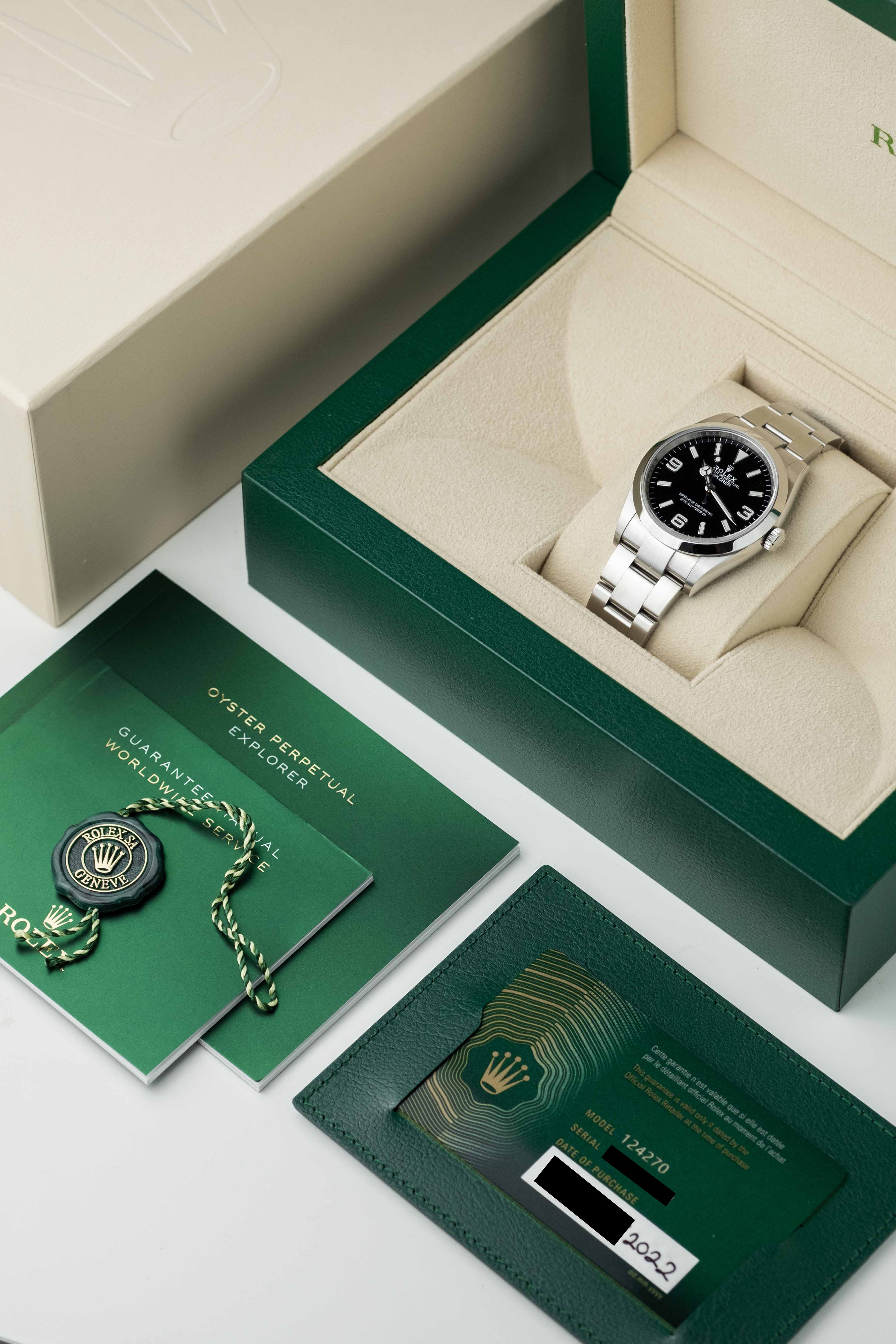 Rolex Explorer I Ref. 124270 2022 w/ Box & Papers