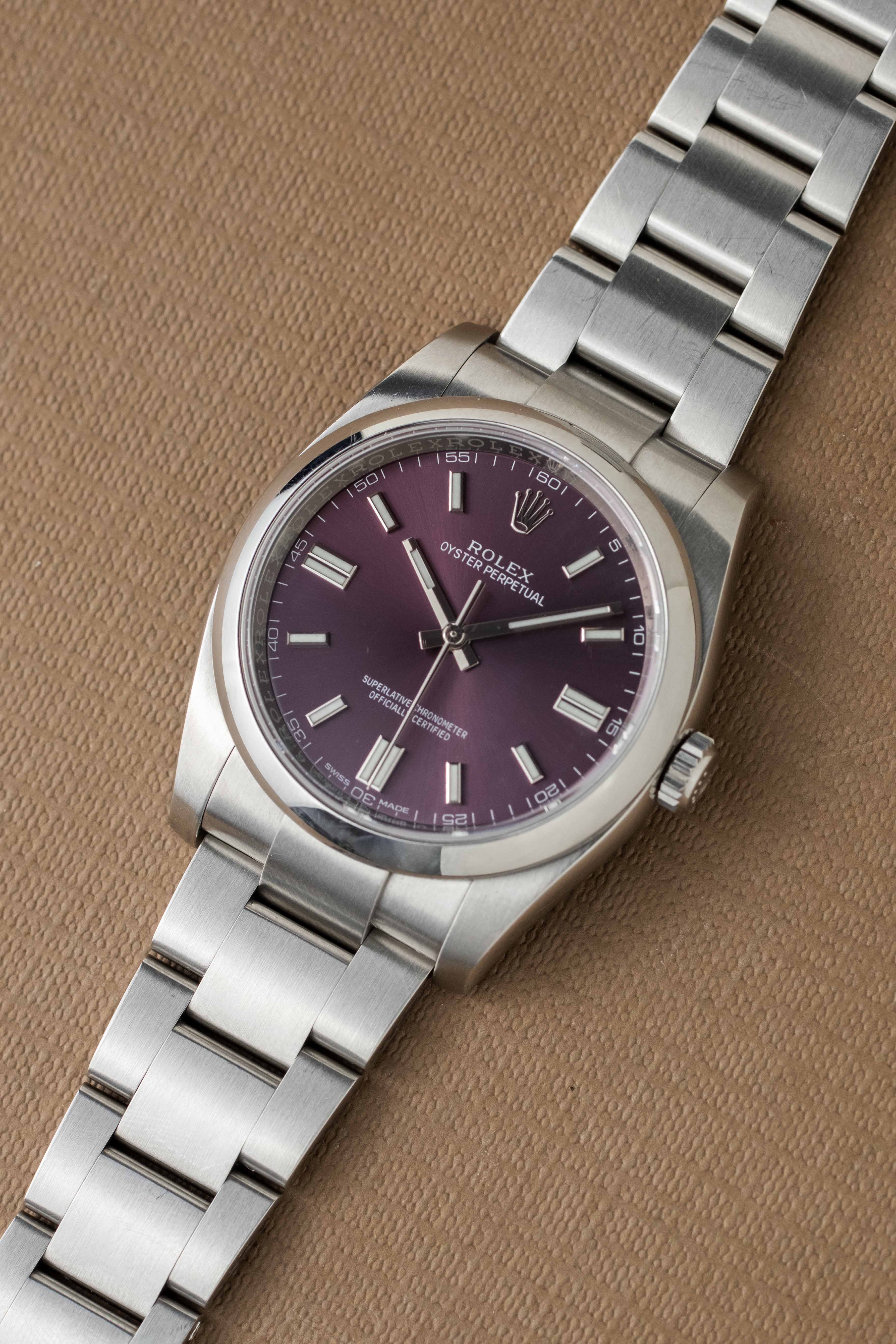 Rolex Oyster Perpetual 36 Ref. 116000 'Grape' Dial 2016 w/ Box & Papers