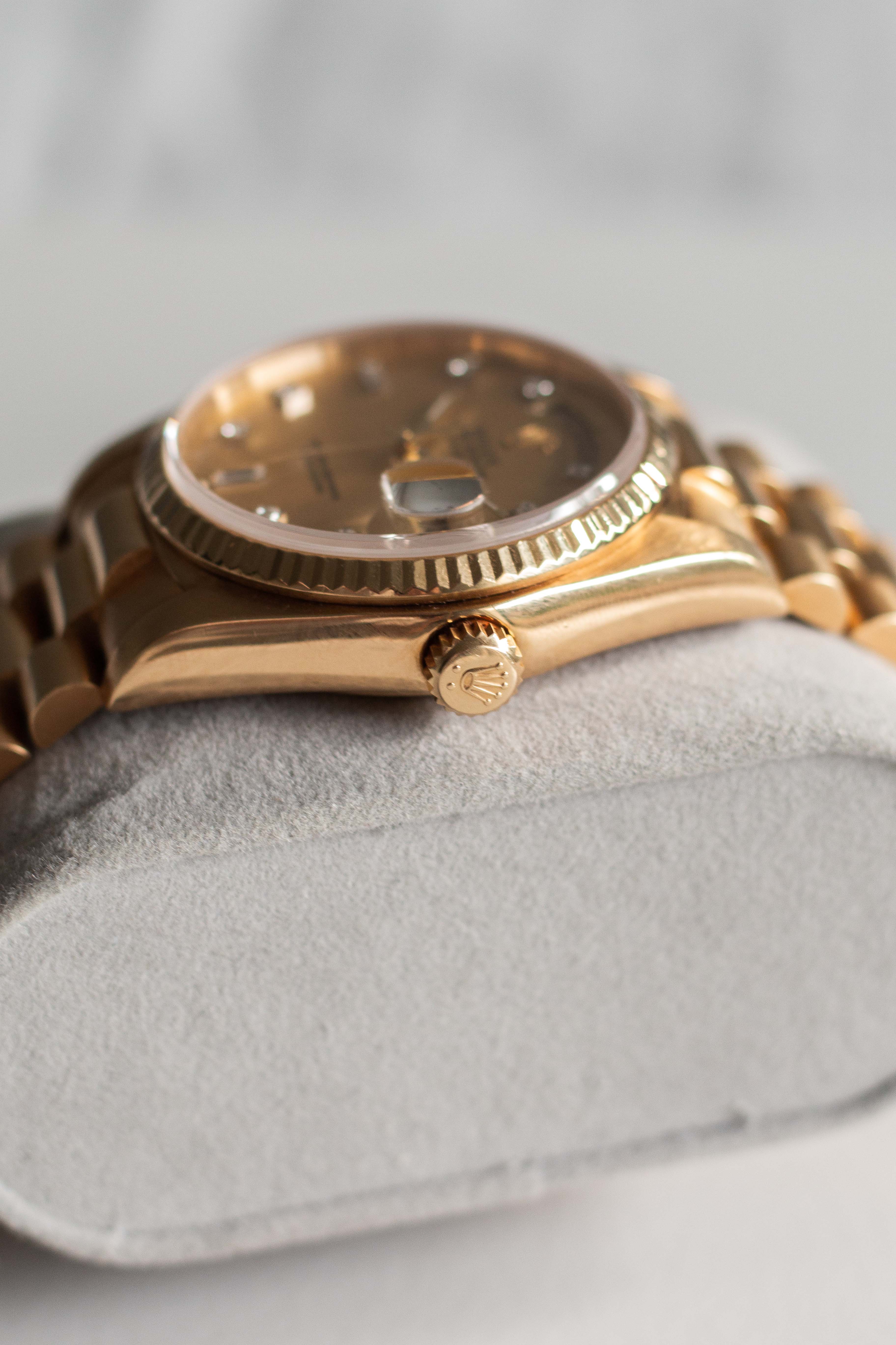 Rolex Day-Date Ref. 18038 ‘Lemon’ Dial 1983 w/ Box & Service Papers