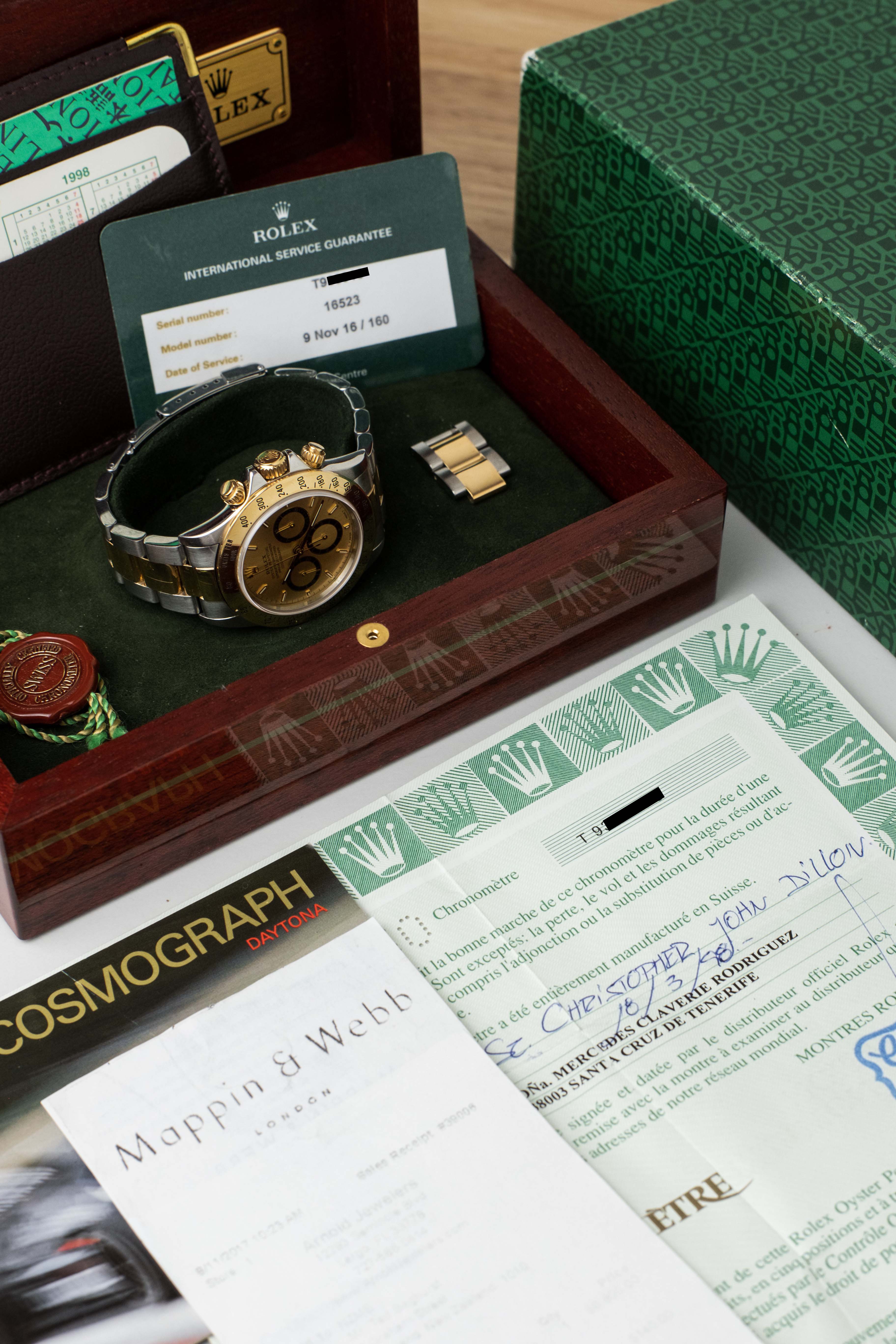 Rolex Daytona Two Tone Zenith Ref. 16523 'Inverted 6’ Dial 1996 w/ Box & Papers