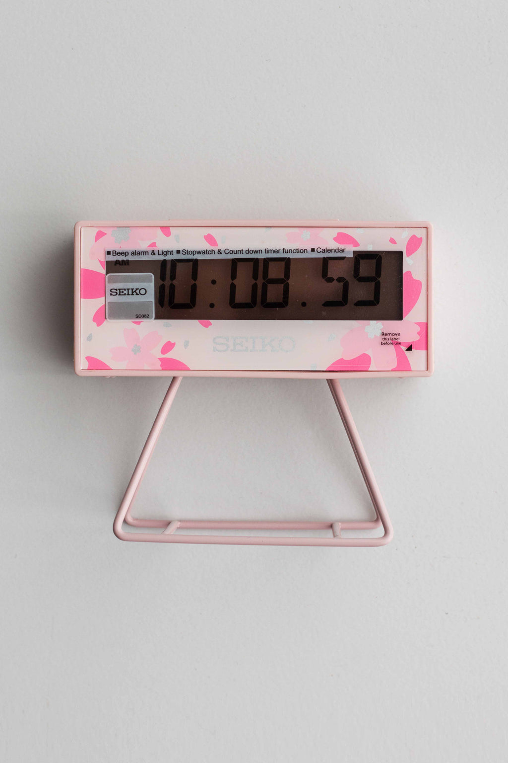 Seiko Pink Limited Edition Marathon Alarm Clock Cherry Blossom Ref.  QHL082P