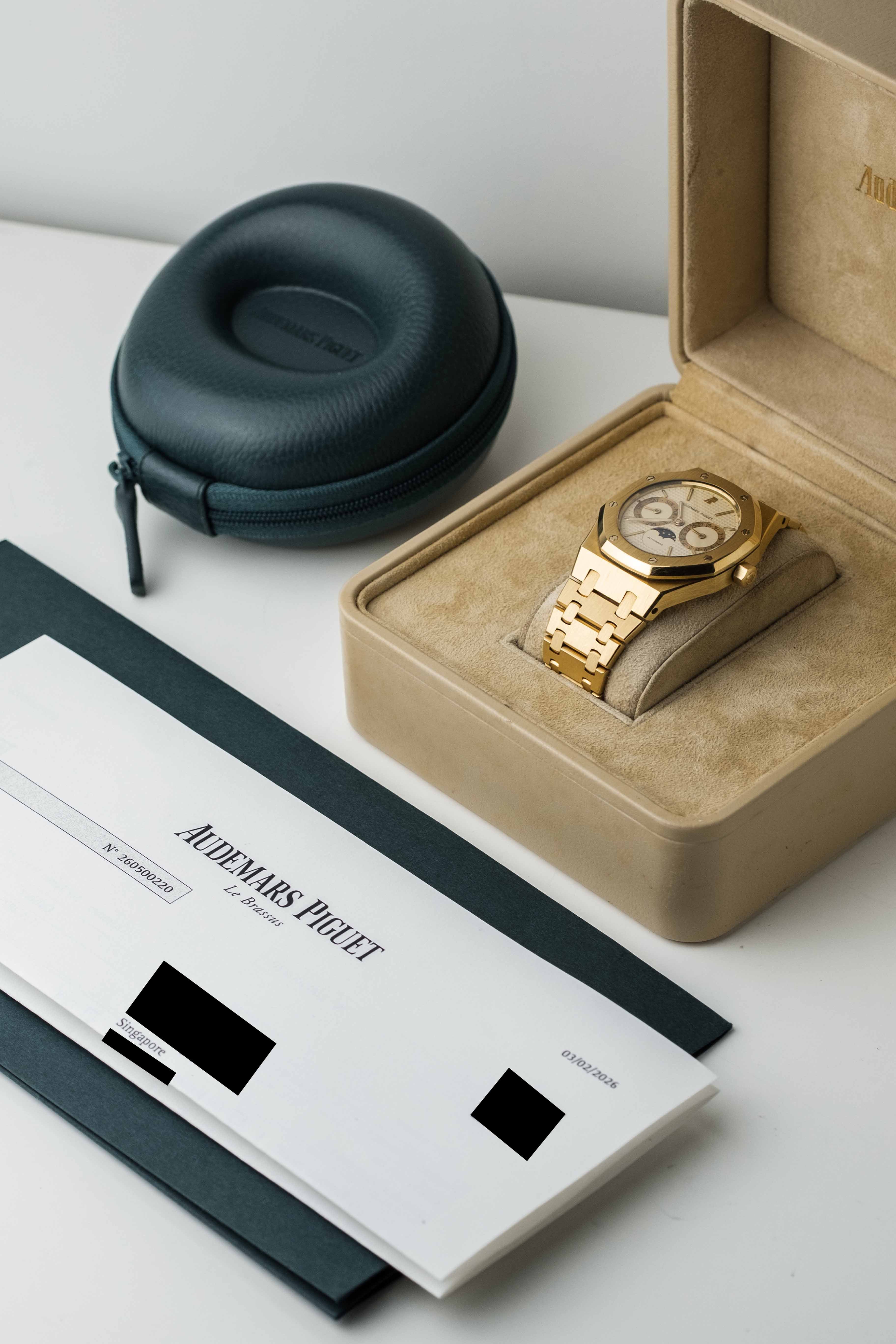 Audemars Piguet Royal Oak Day-Date Moonphase Ref. 25594BA 1990s w/ Box & Service Papers