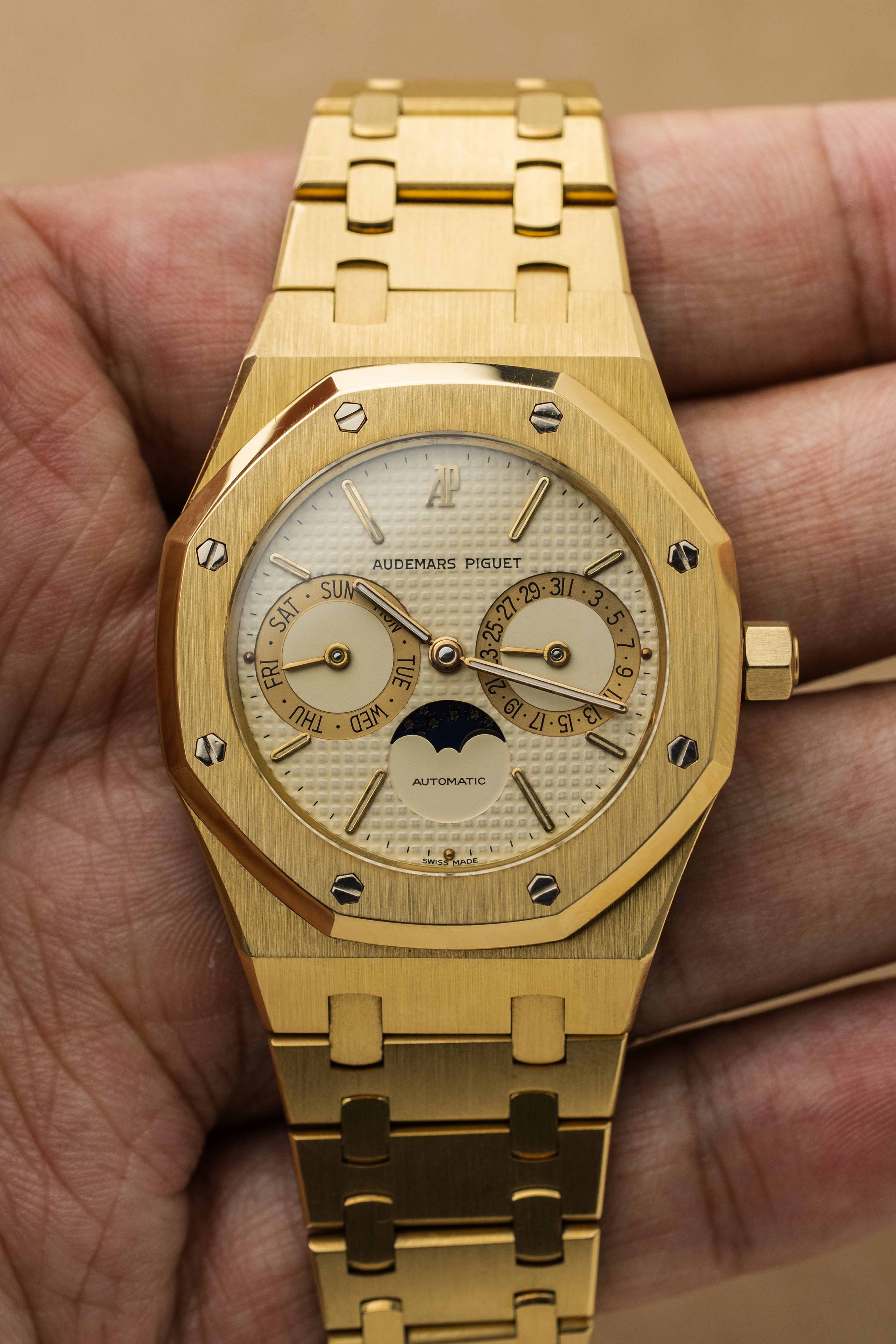 Audemars Piguet Royal Oak Day-Date Moonphase Ref. 25594BA 1990s w/ Box & Service Papers