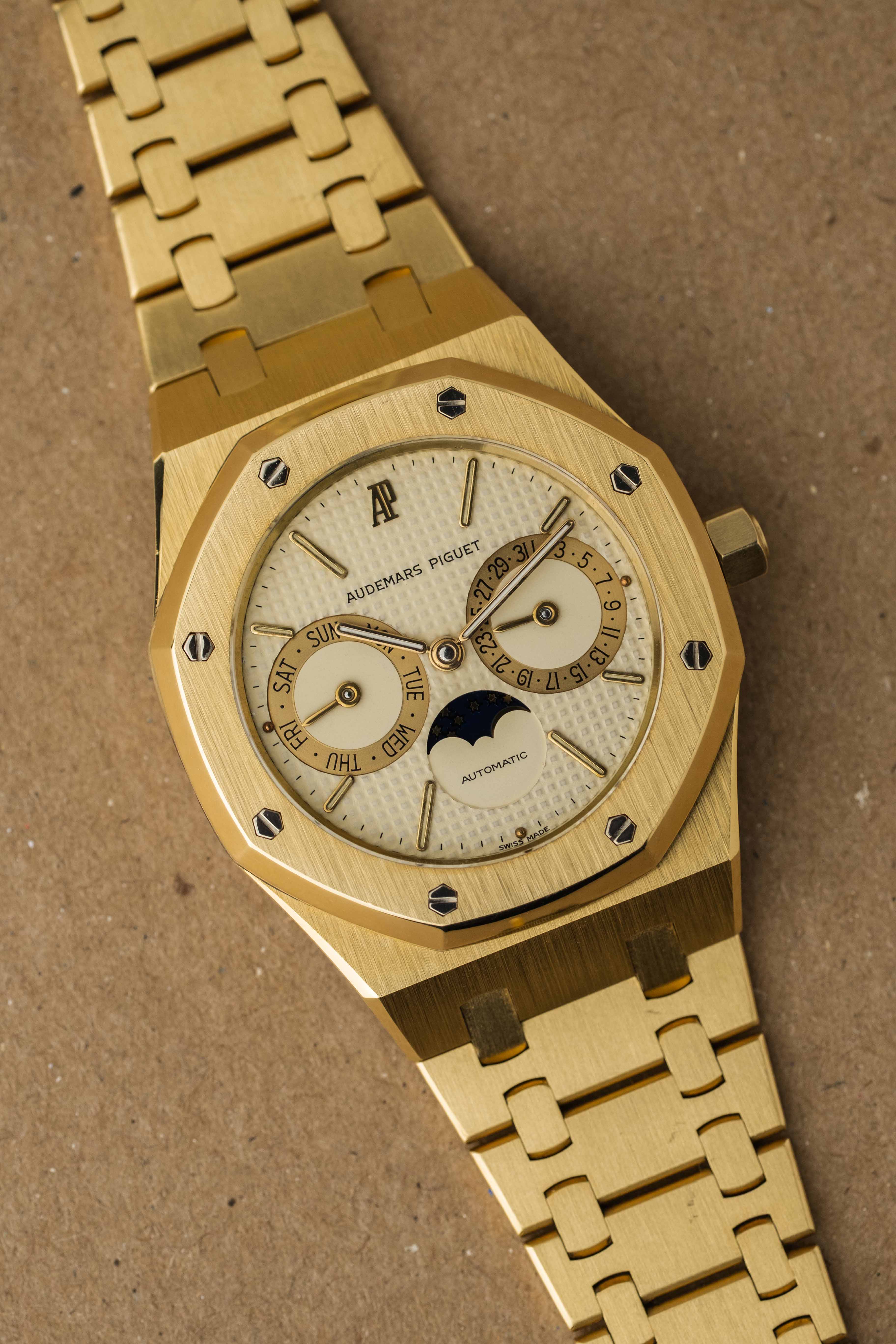 Audemars Piguet Royal Oak Day-Date Moonphase Ref. 25594BA 1990s w/ Box & Service Papers