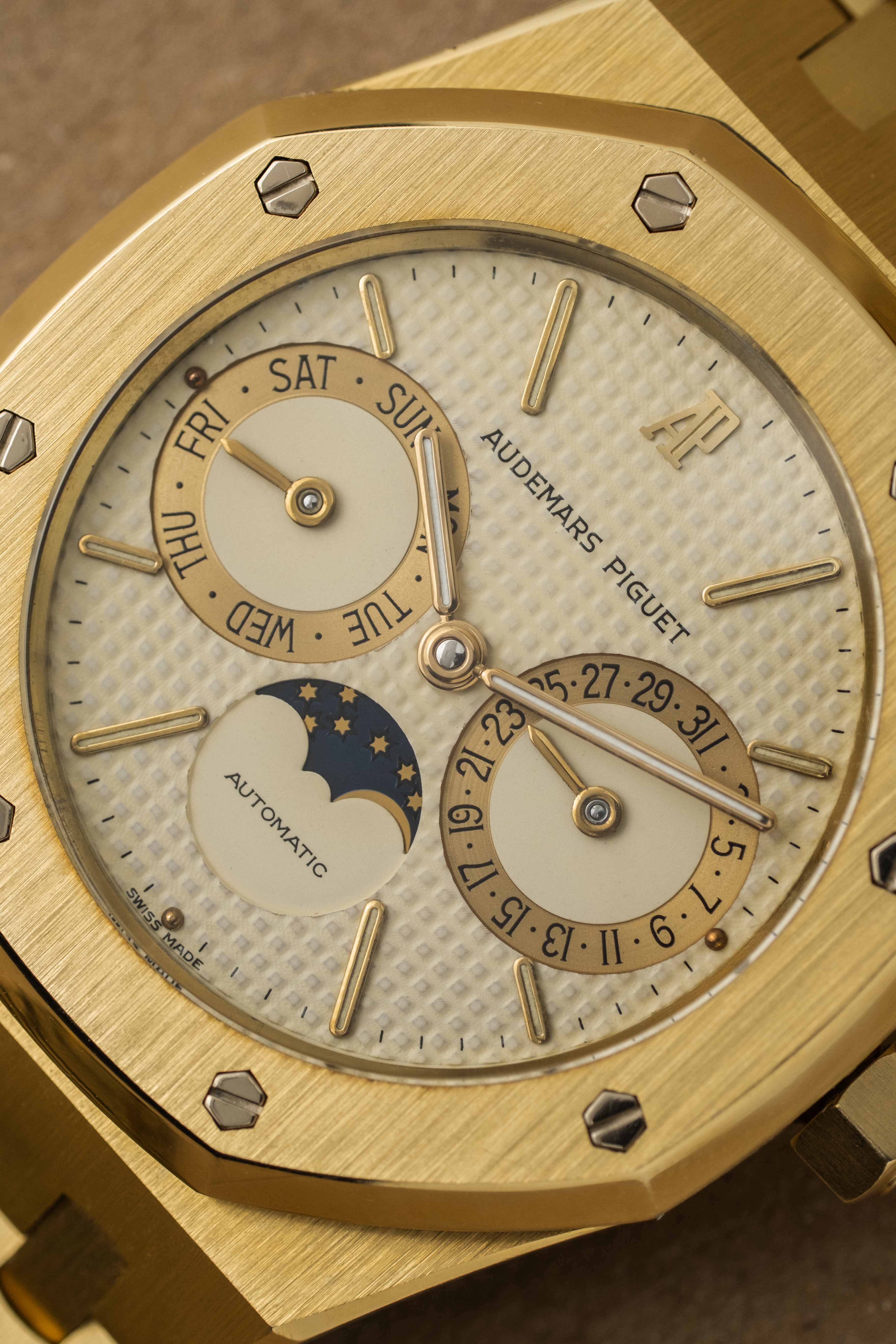 Audemars Piguet Royal Oak Day-Date Moonphase Ref. 25594BA 1990s w/ Box & Service Papers