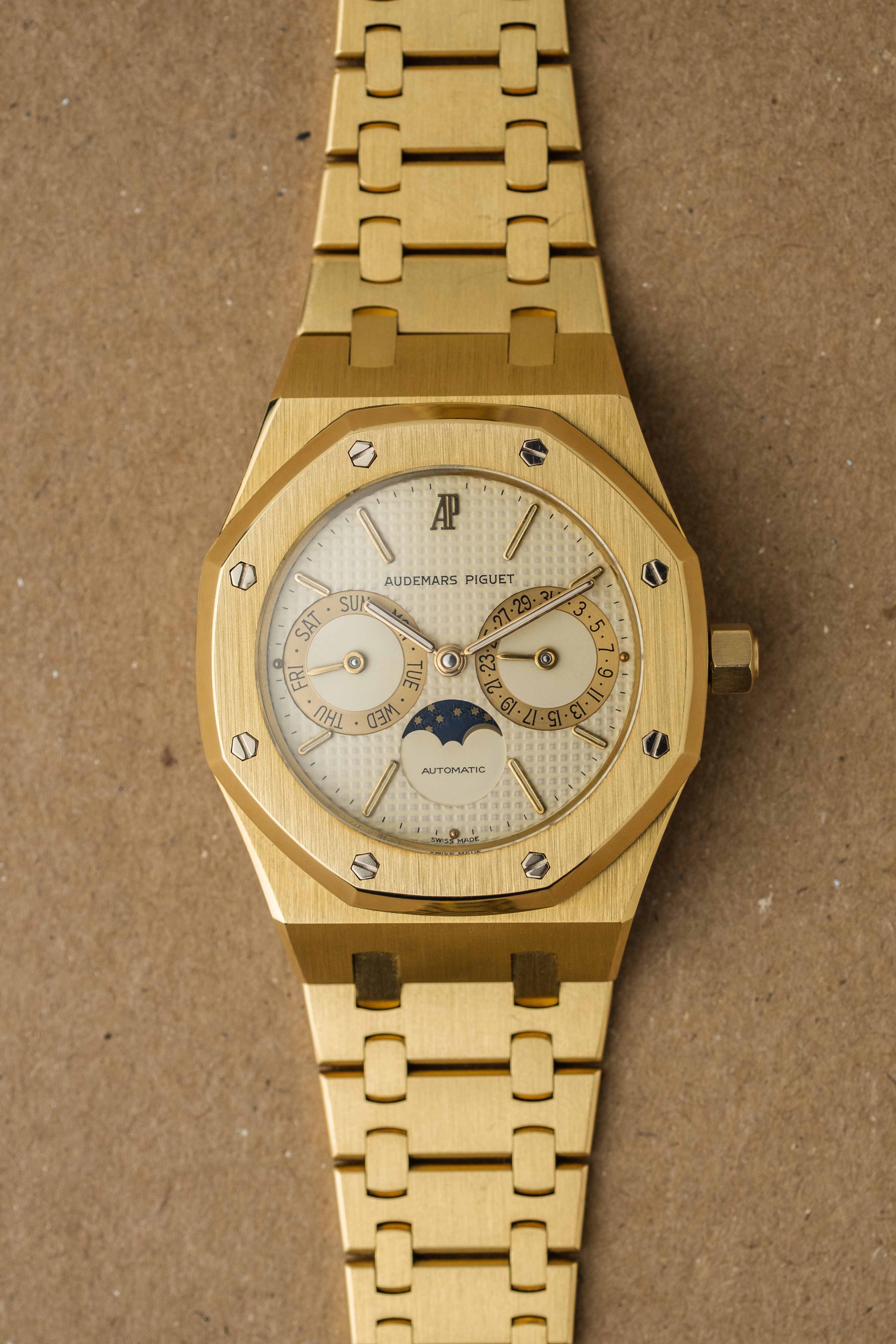 Audemars Piguet Royal Oak Day-Date Moonphase Ref. 25594BA 1990s w/ Box & Service Papers