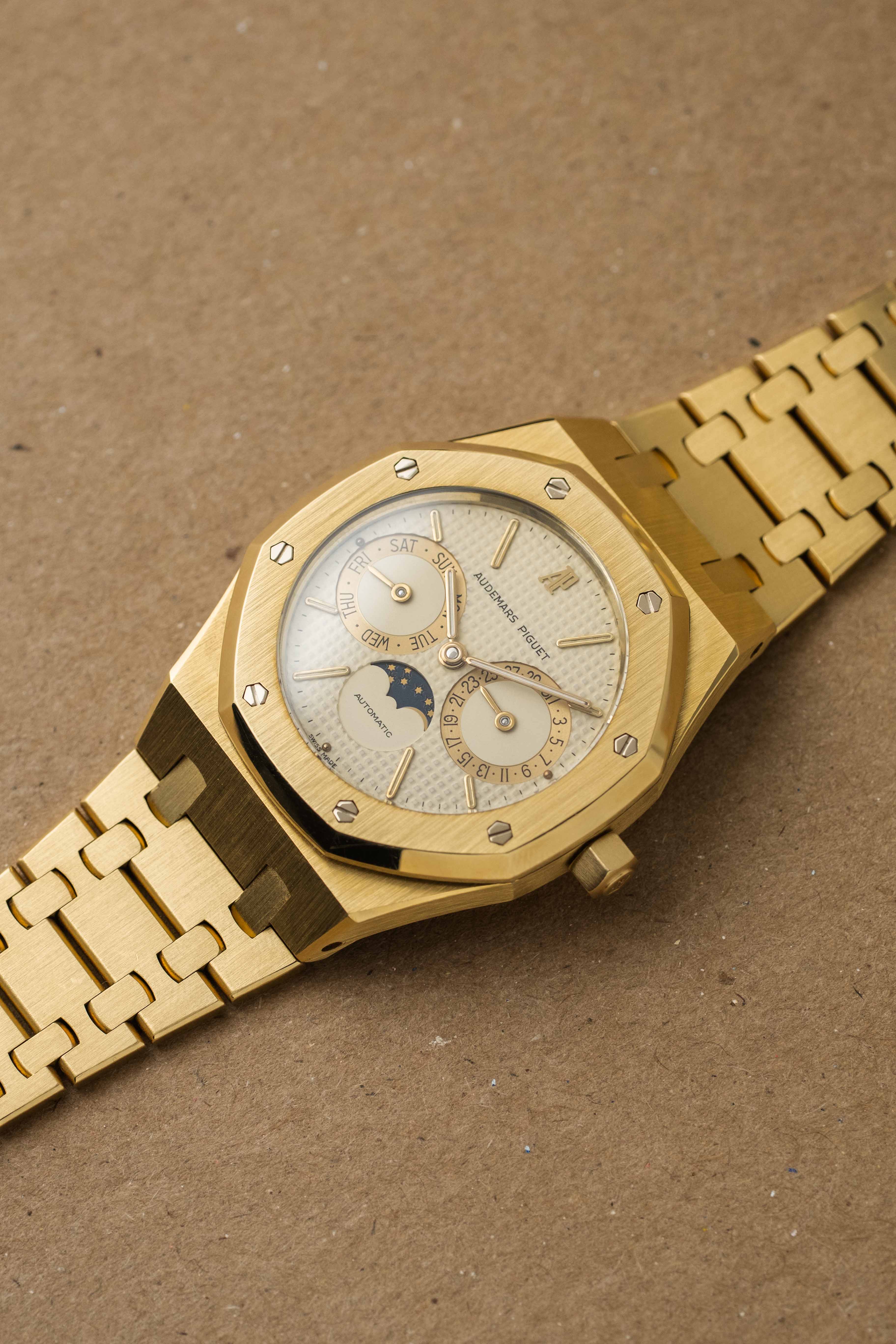 Audemars Piguet Royal Oak Day-Date Moonphase Ref. 25594BA 1990s w/ Box & Service Papers