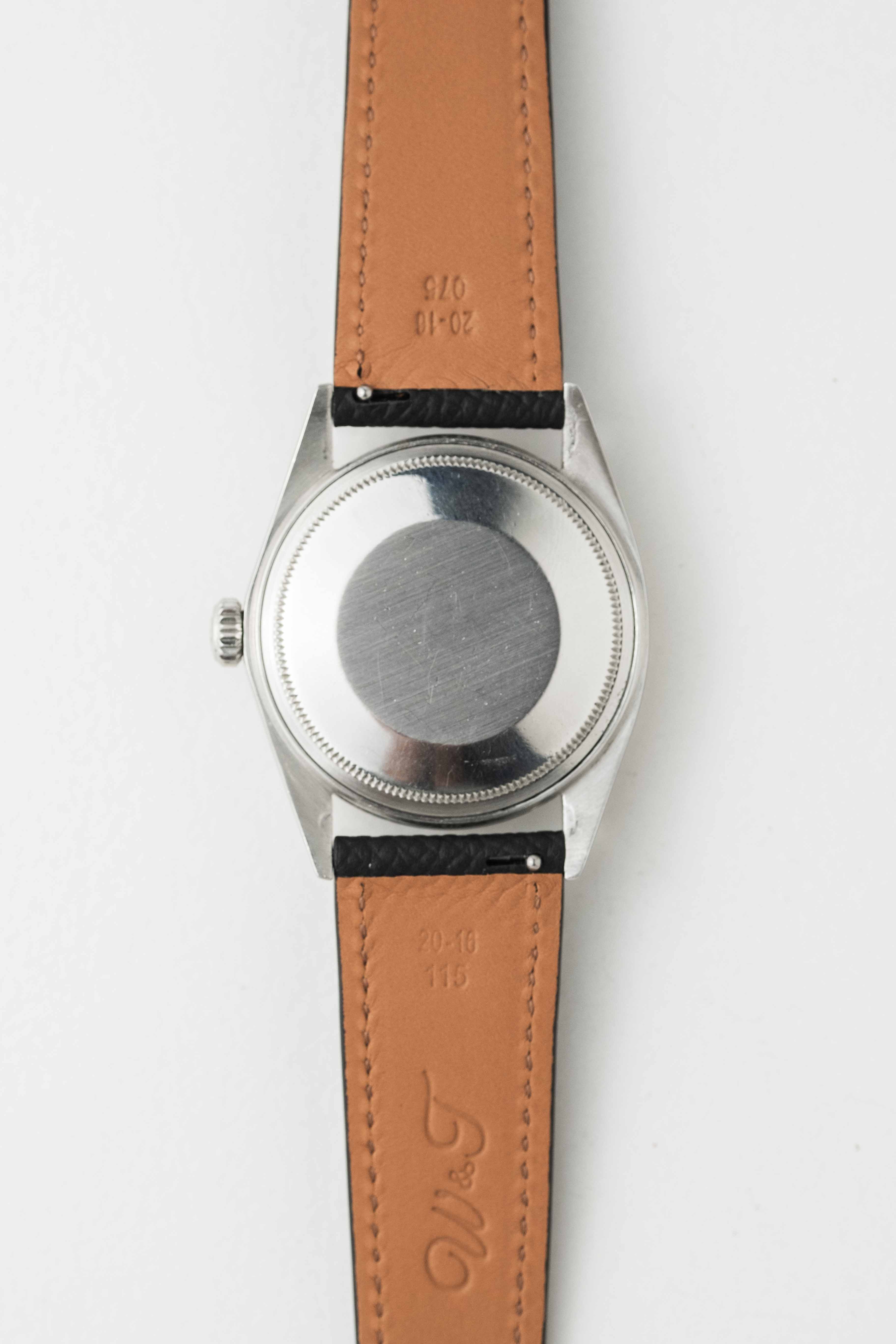 Black Grained Calf Leather Watch Strap
