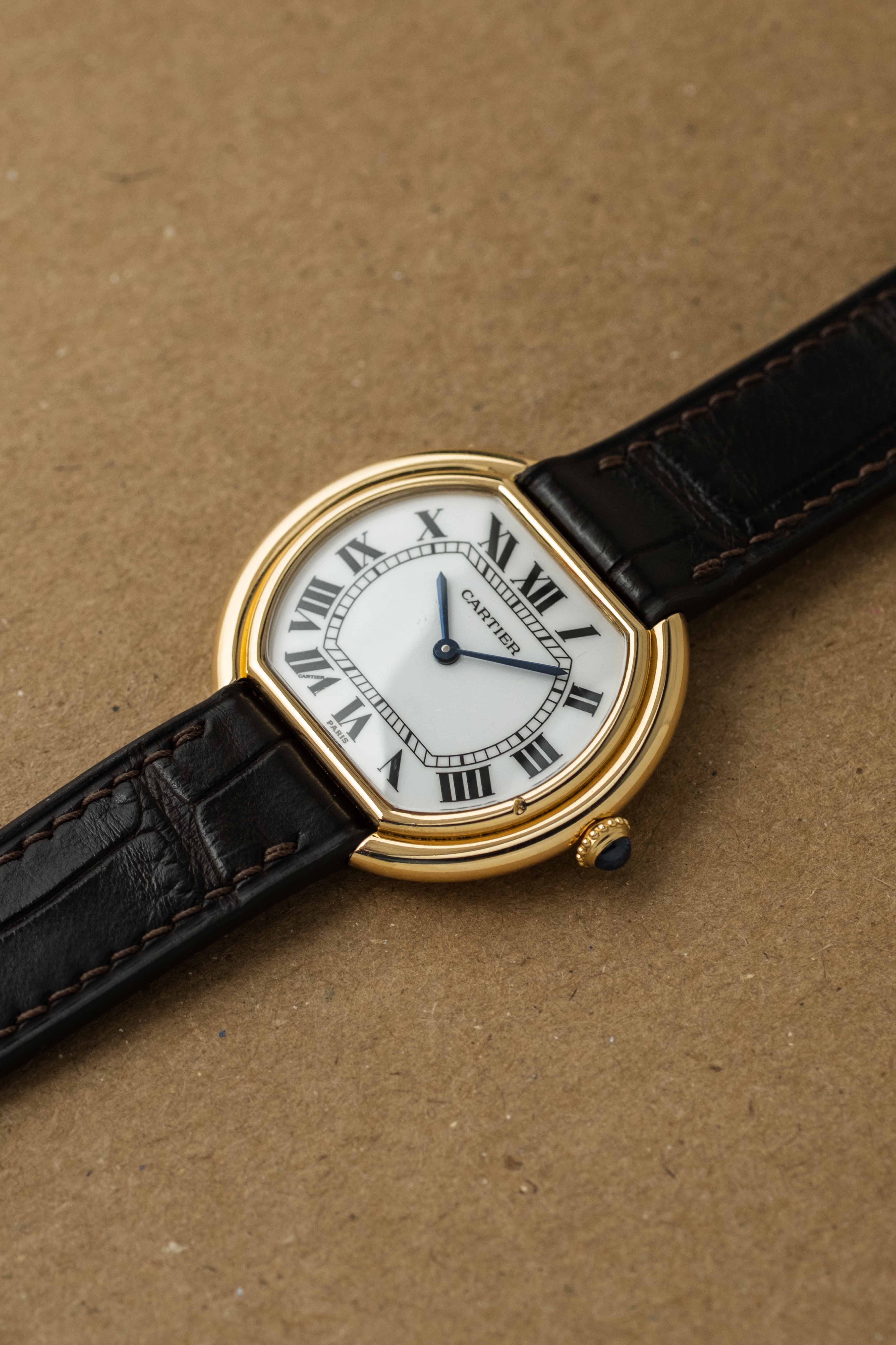 Cartier Ellipse LM 'Paris' Dial Ref. 78091 1970s w/ Service Papers