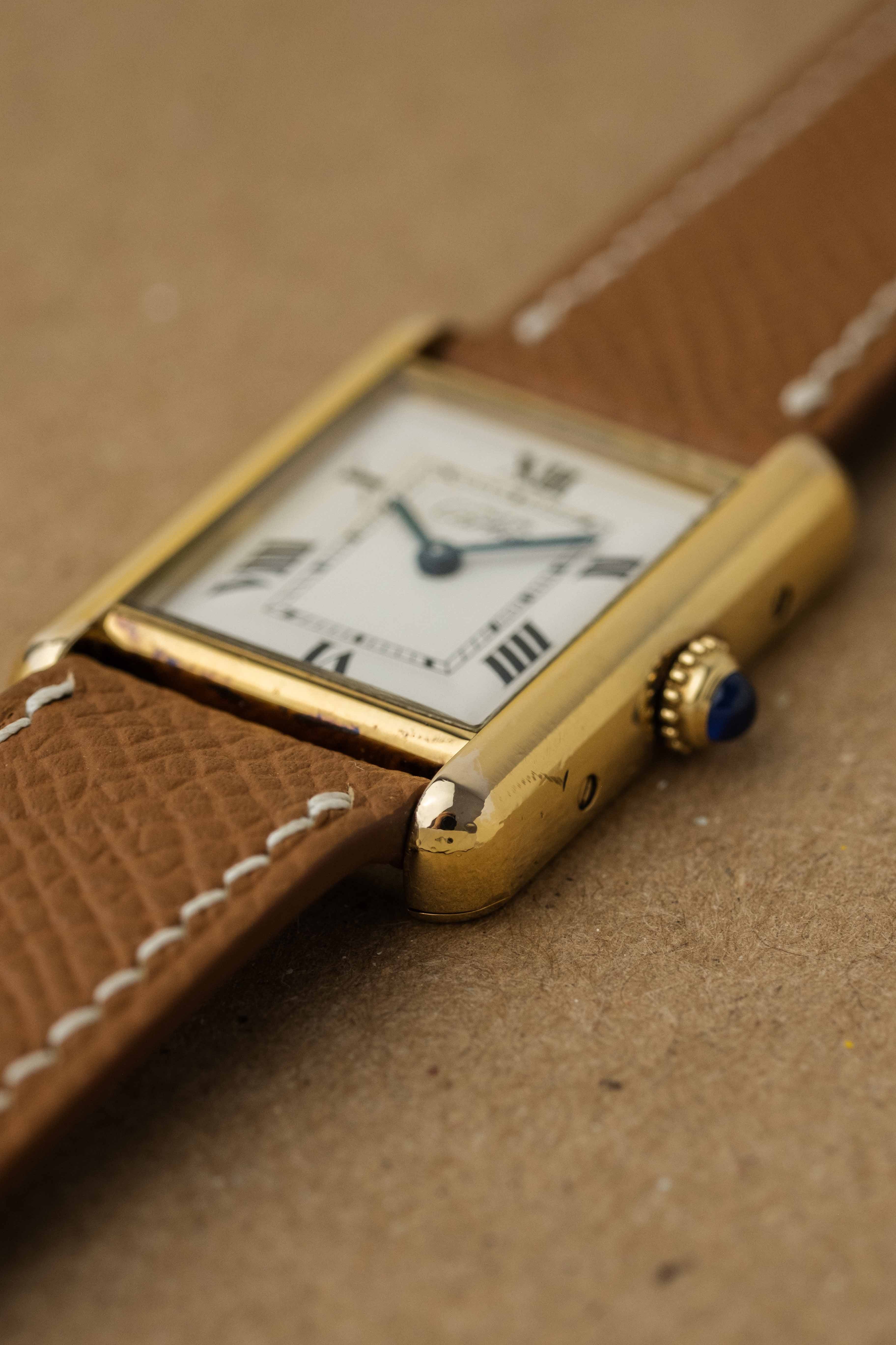 Cartier Must de Tank SM Ref. 2415 'White Motif' Dial 1990's