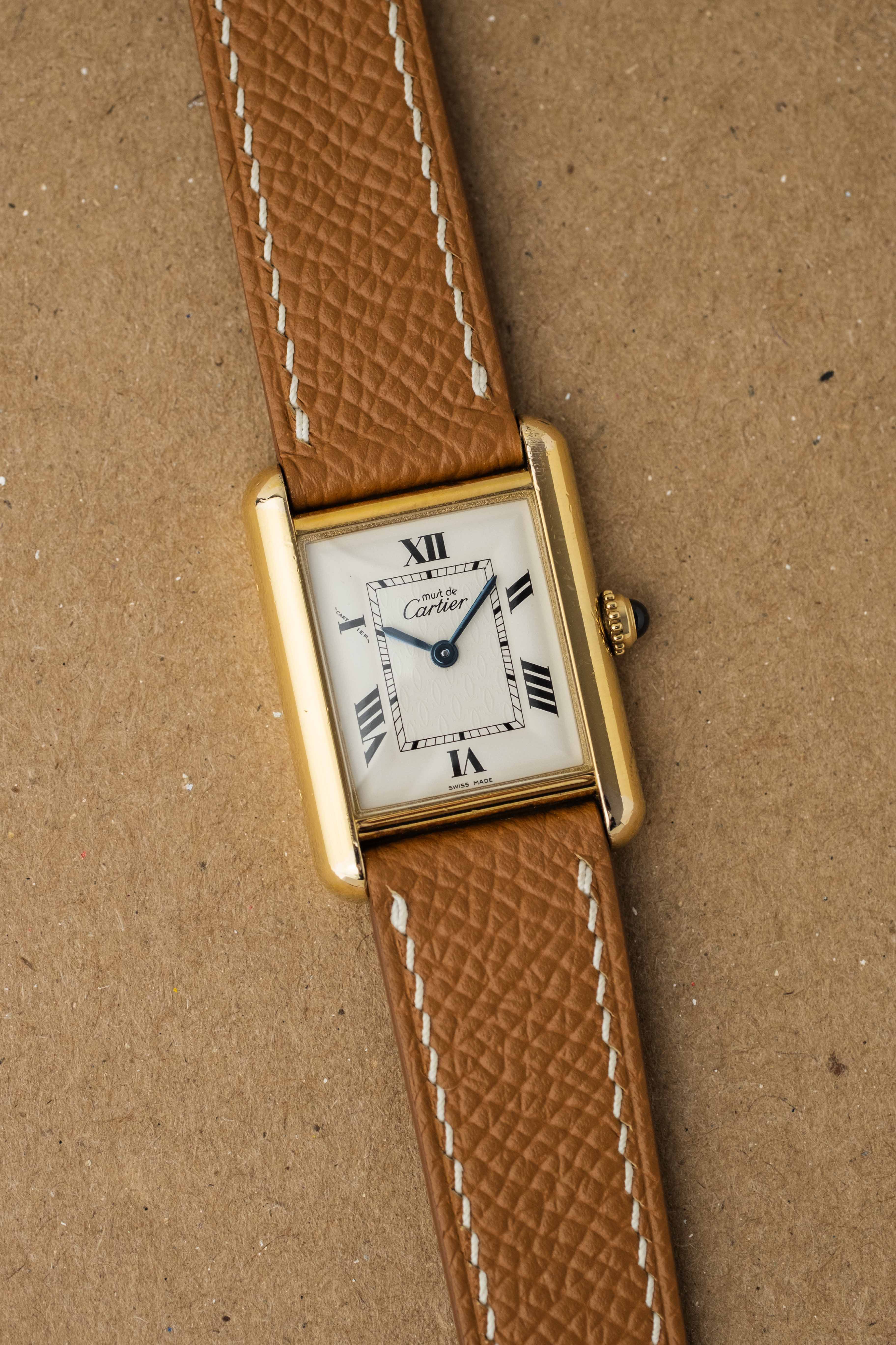 Cartier Must de Tank SM Ref. 2415 'White Motif' Dial 1990's